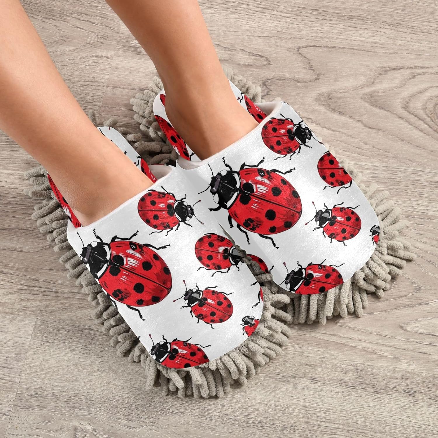Zhirexin Seven Star Ladybug Cleaning Slippers
