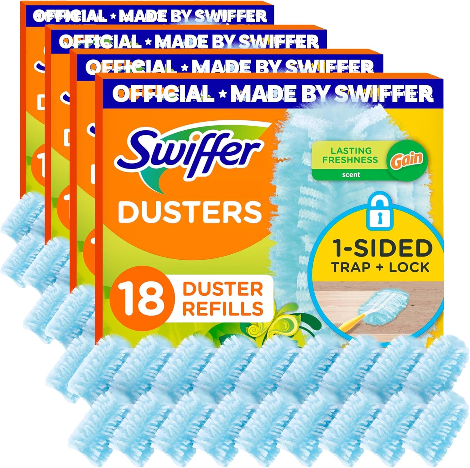 Swiffer Dusters Multi-Surface Refills Gain Scent 18 Count Pack of 4