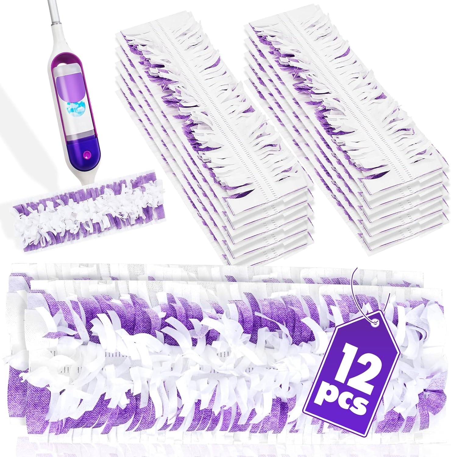 12 Count Swiffer Power Mop Replacement Pads - Multi-Surface Safe Cleaning