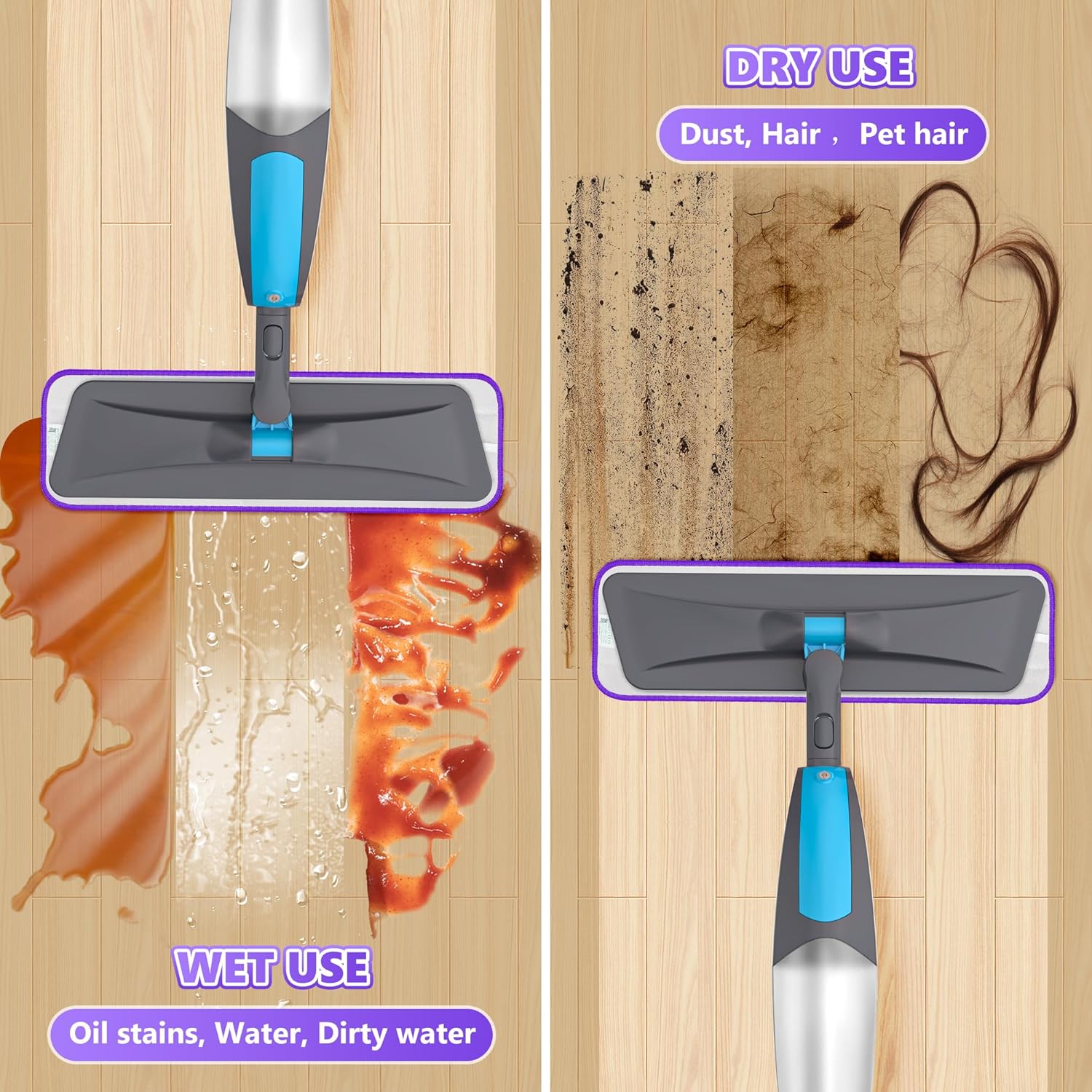 4X Reusable Mop Pads for Swiffer Power Mop