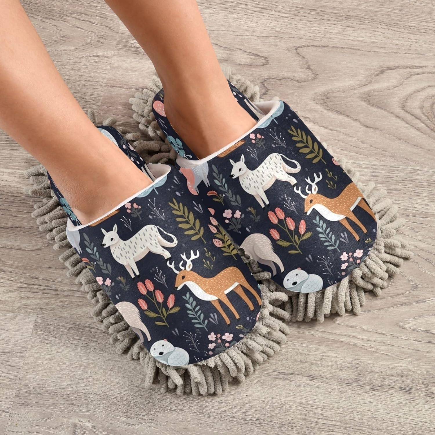 Cute Animal Mopping Slippers - Washable and Comfortable