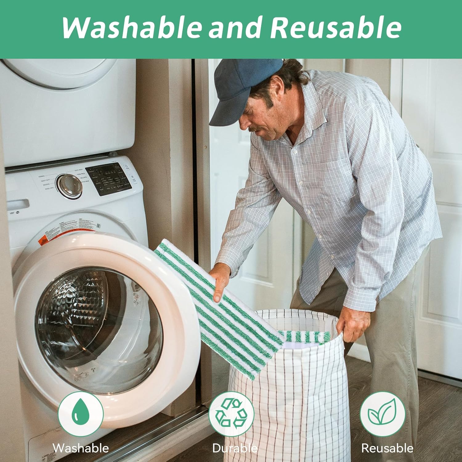 GreeSuit 6 Pack Mop Pad Refills for Libman Wet Dry Mop