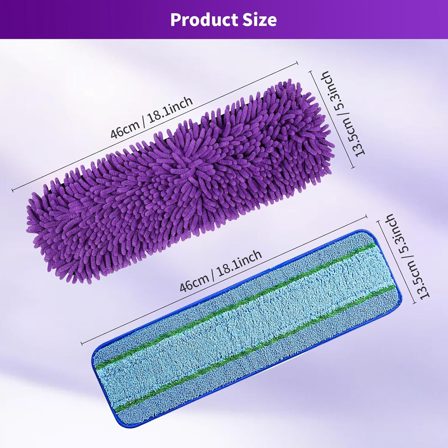 10 Pack Microfiber Mop Pads for Bona Washable Reusable