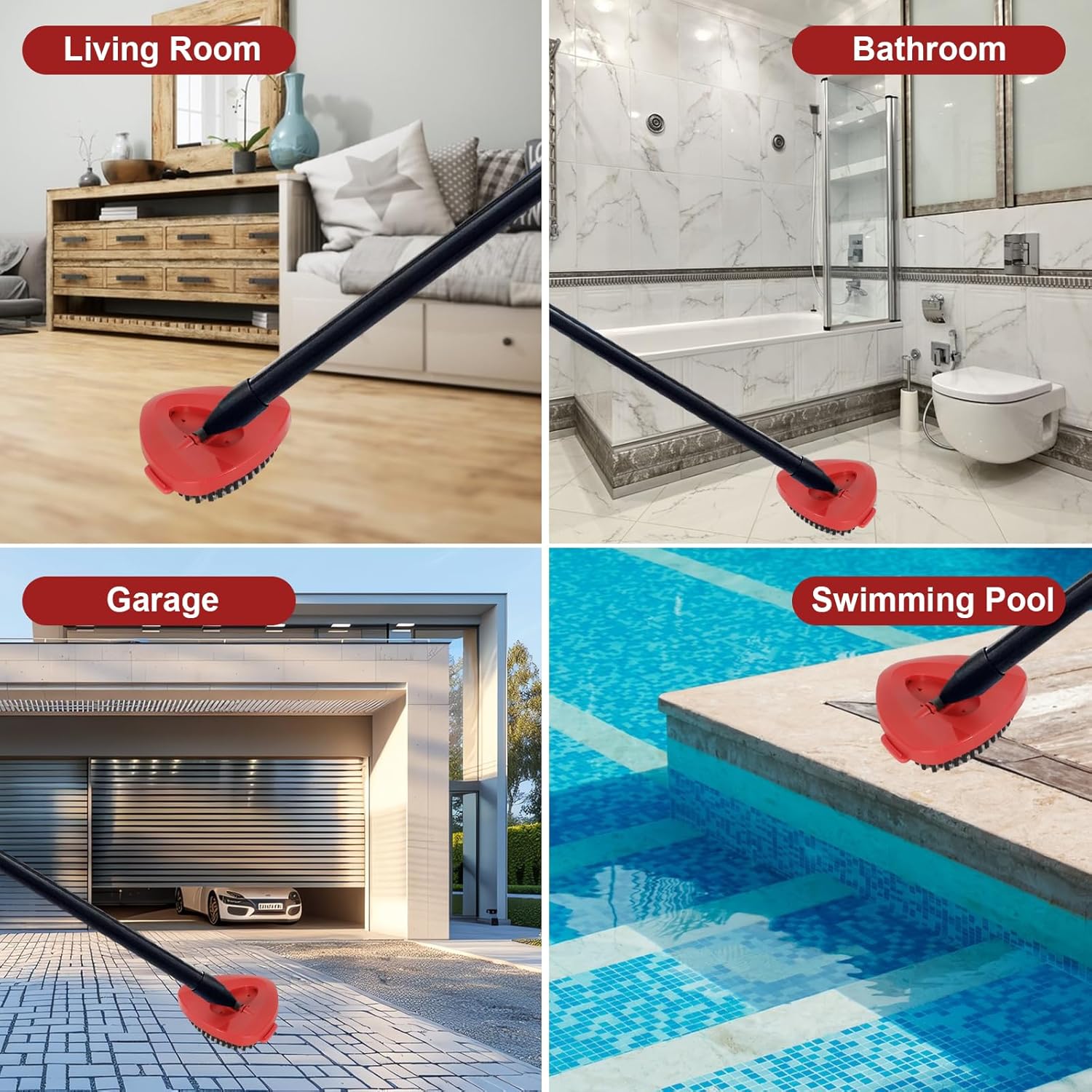 4 Pack Scrubber Mop Heads for O Cedar 1 Tank System