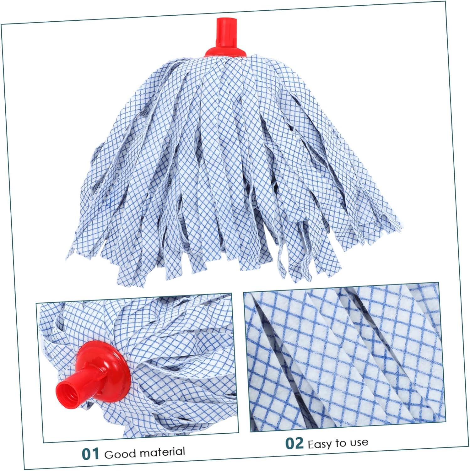 2pcs Non-Woven Mop Head Replacements for Spin Mop