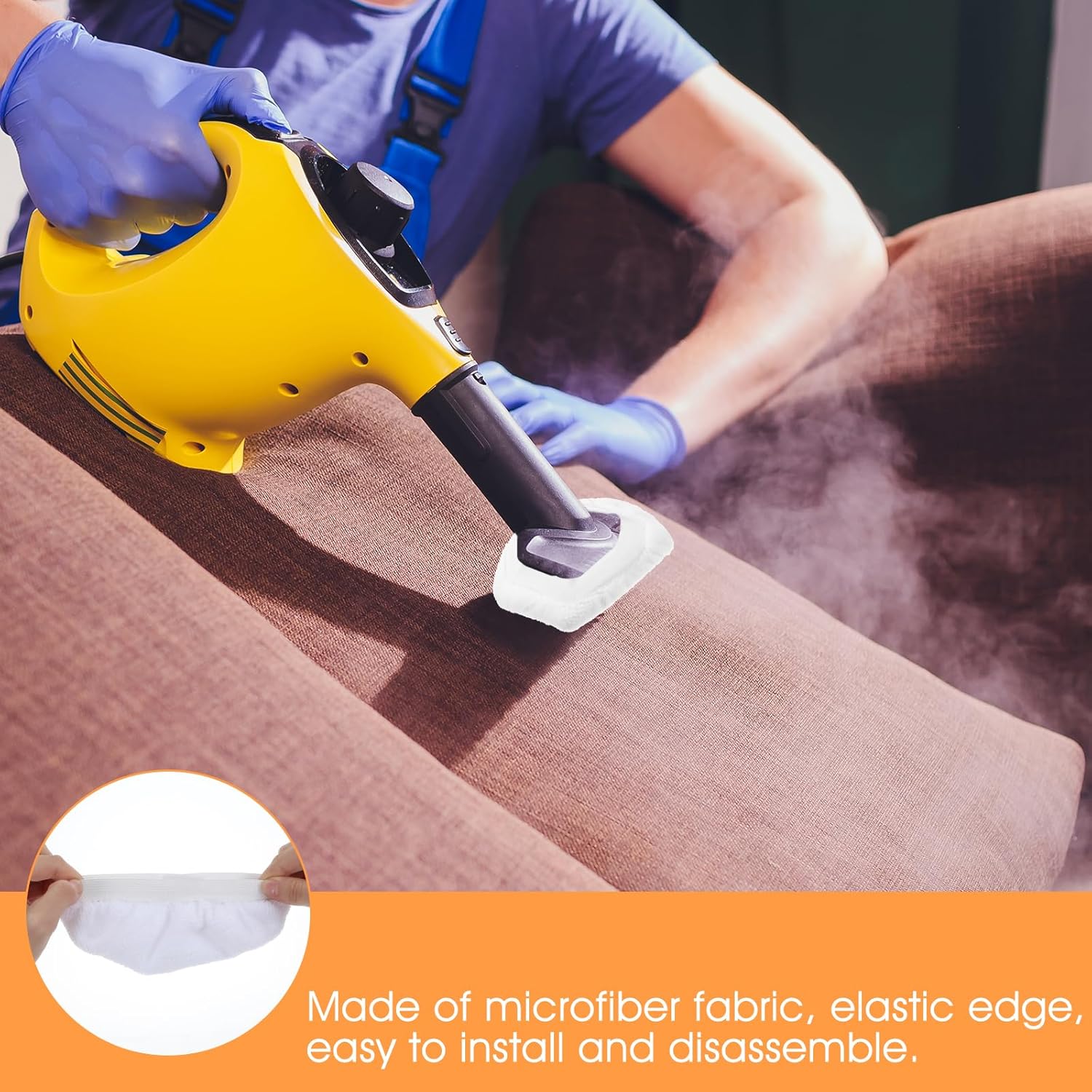 10pcs Reusable Steam Mop Pads Microfiber Cloth