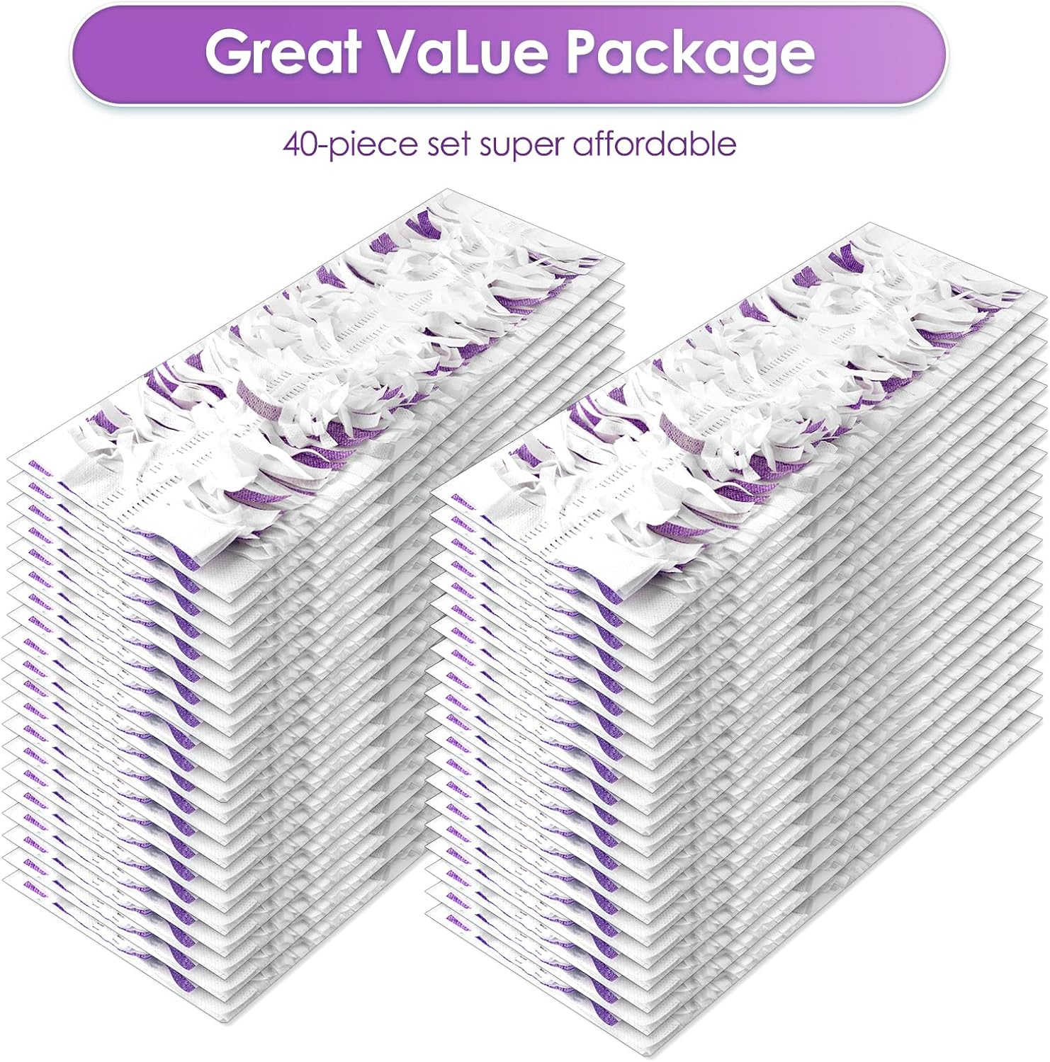 40 Count MIBUMIKI Mopping Pad Refills for Swiffer PowerMop