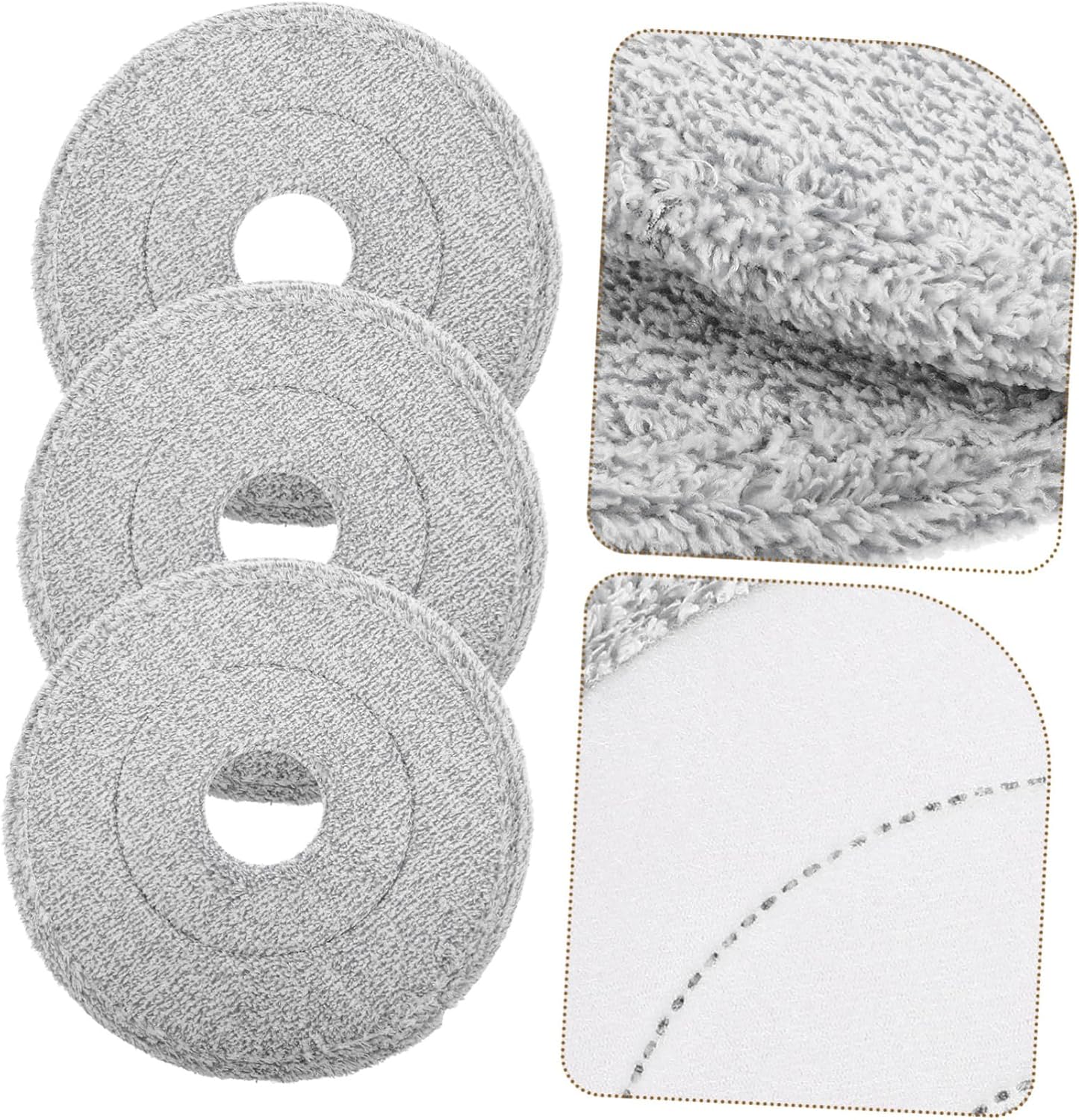 3pcs Reusable Cotton Mop Heads for Wet Dry Cleaning