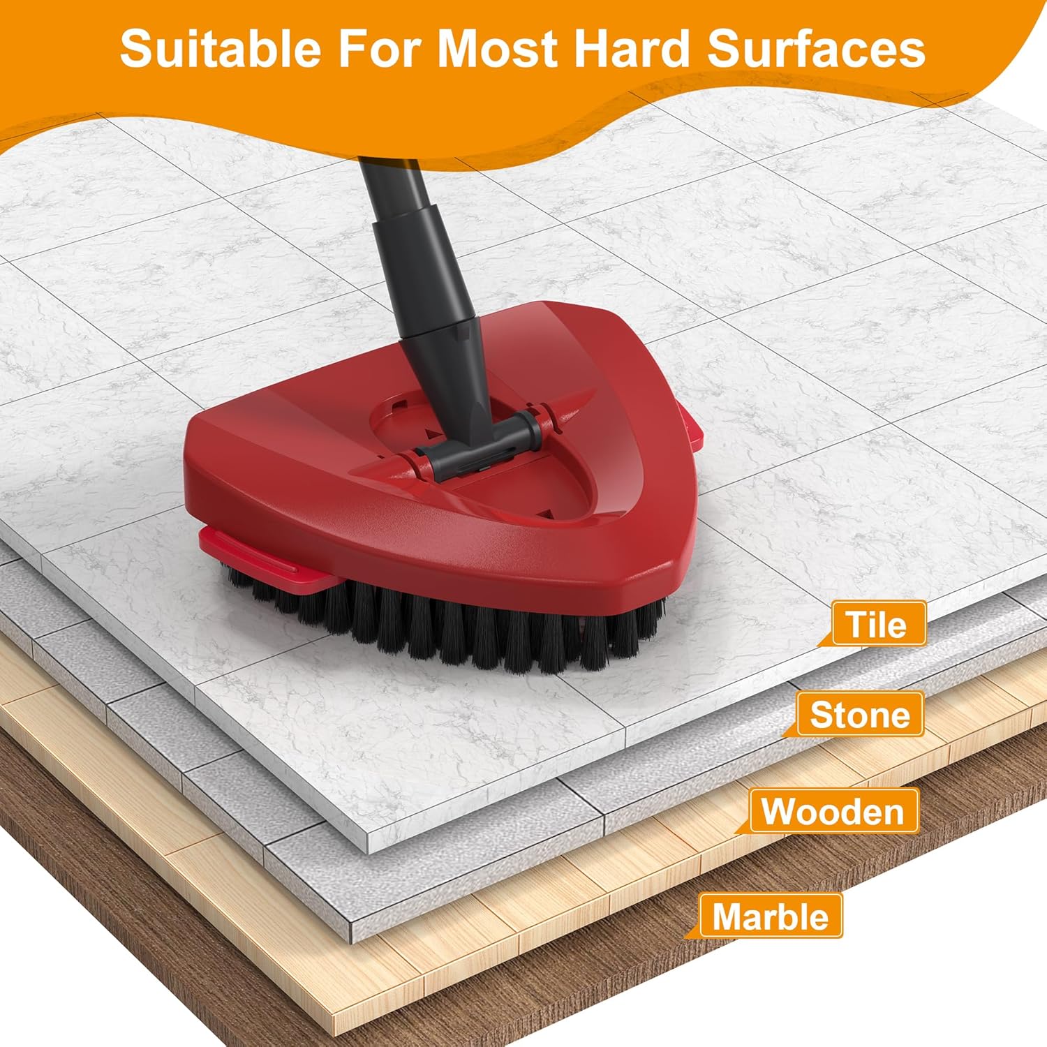 Folews Red Scrubber Mop Head for O-Cedar EasyWring 1-Tank System