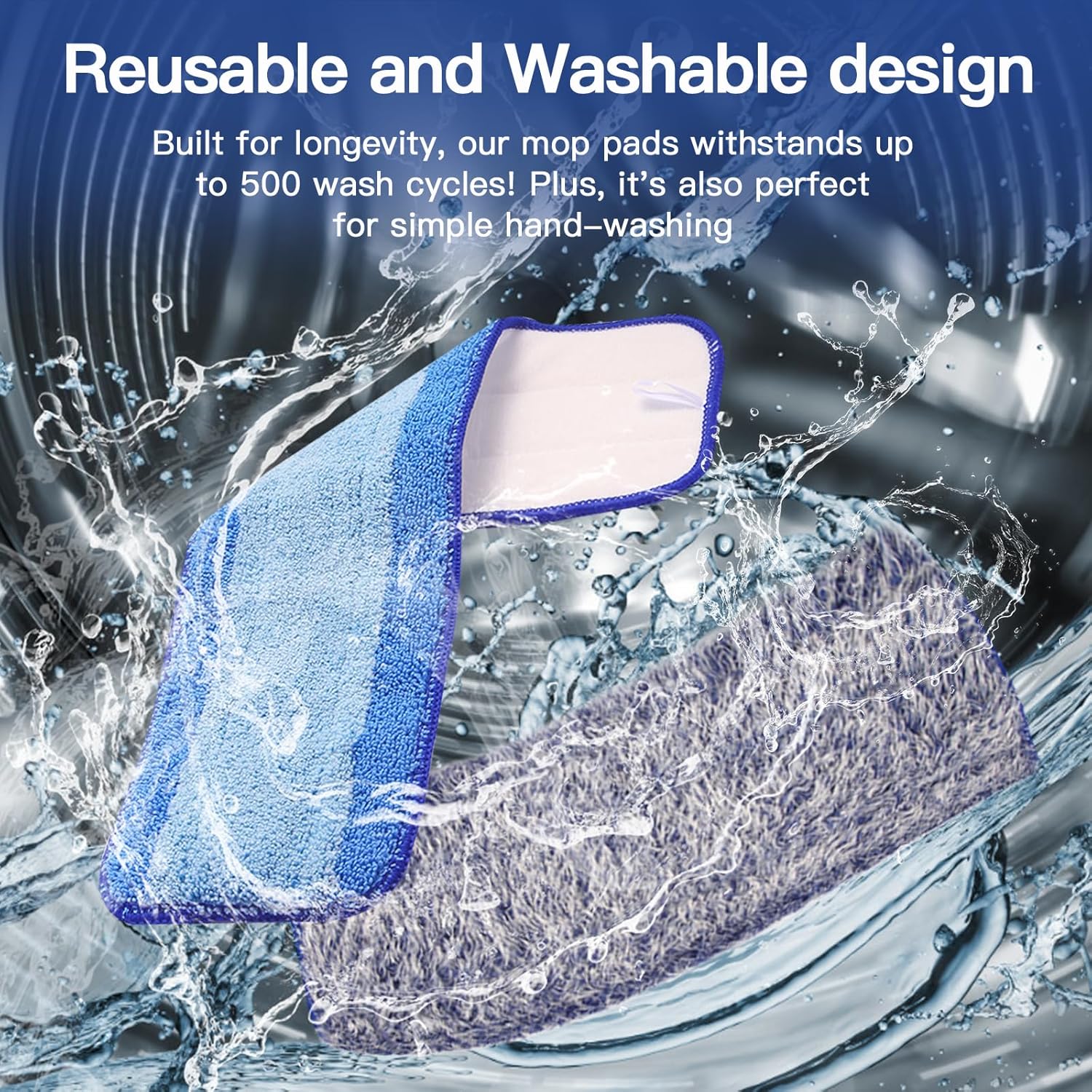 Fertilfy 6 Pack Mop Pads for Bona Mop Washable Reusable