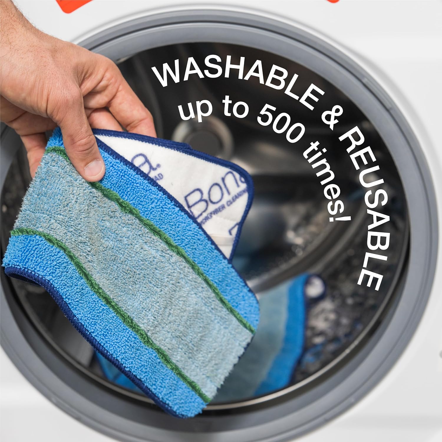 Bona Mop Microfiber Deep Cleaning Pad - 1-Pack - Dual Zone Design