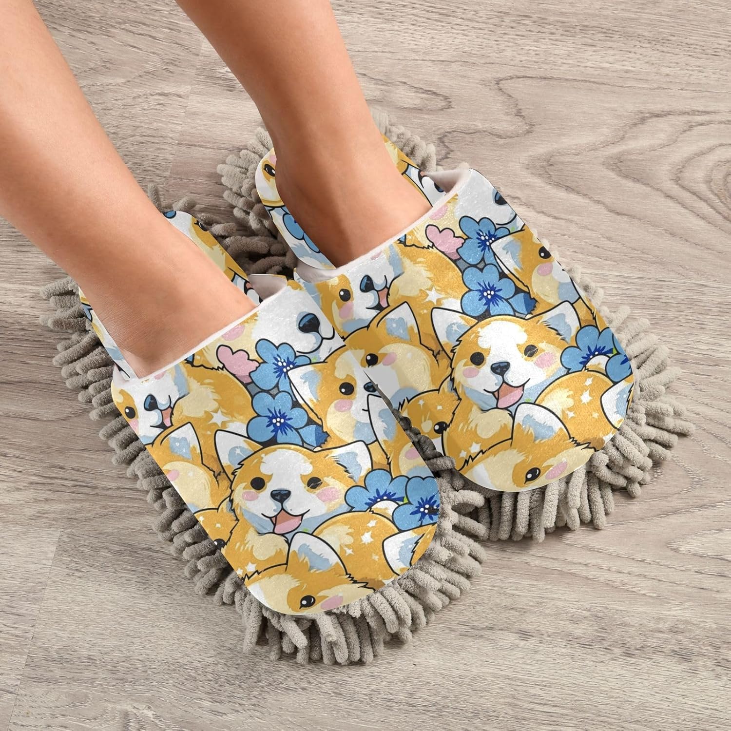 Zhirexin Mop Slippers for Men Women with Soft Microfiber