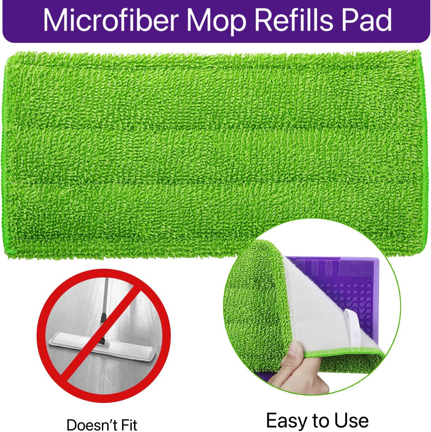 8 Pack Reusable Mop Pads for Swiffer Wet Jet Mops