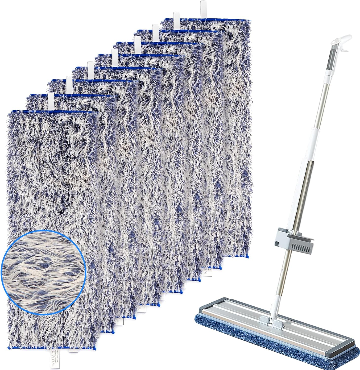 STARVAST 10 Pack Microfiber Mop Pads for Hardwood Floors