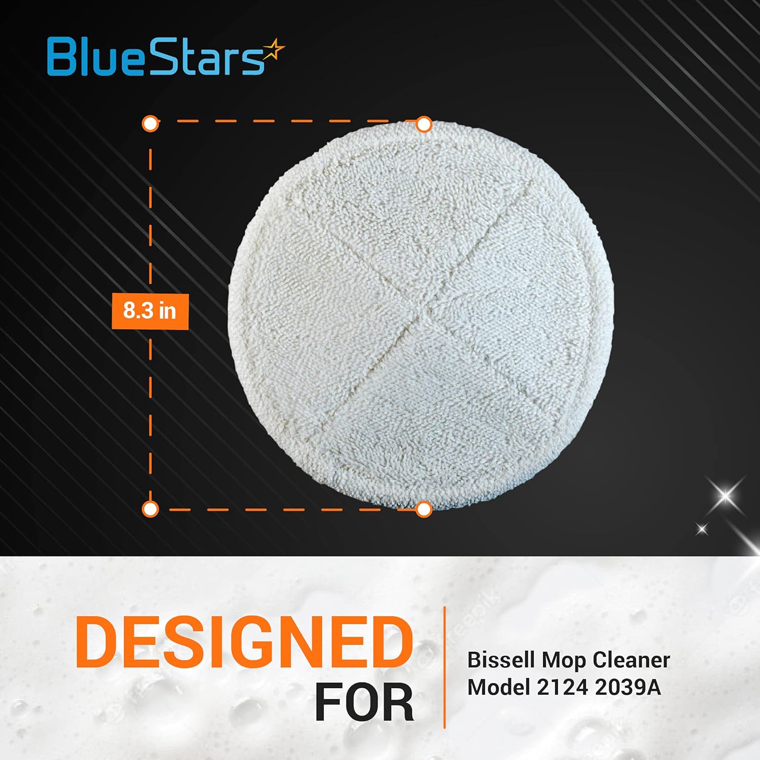 BlueStars 12-Pack Spinwave Mop Pads for Bissell 2039A