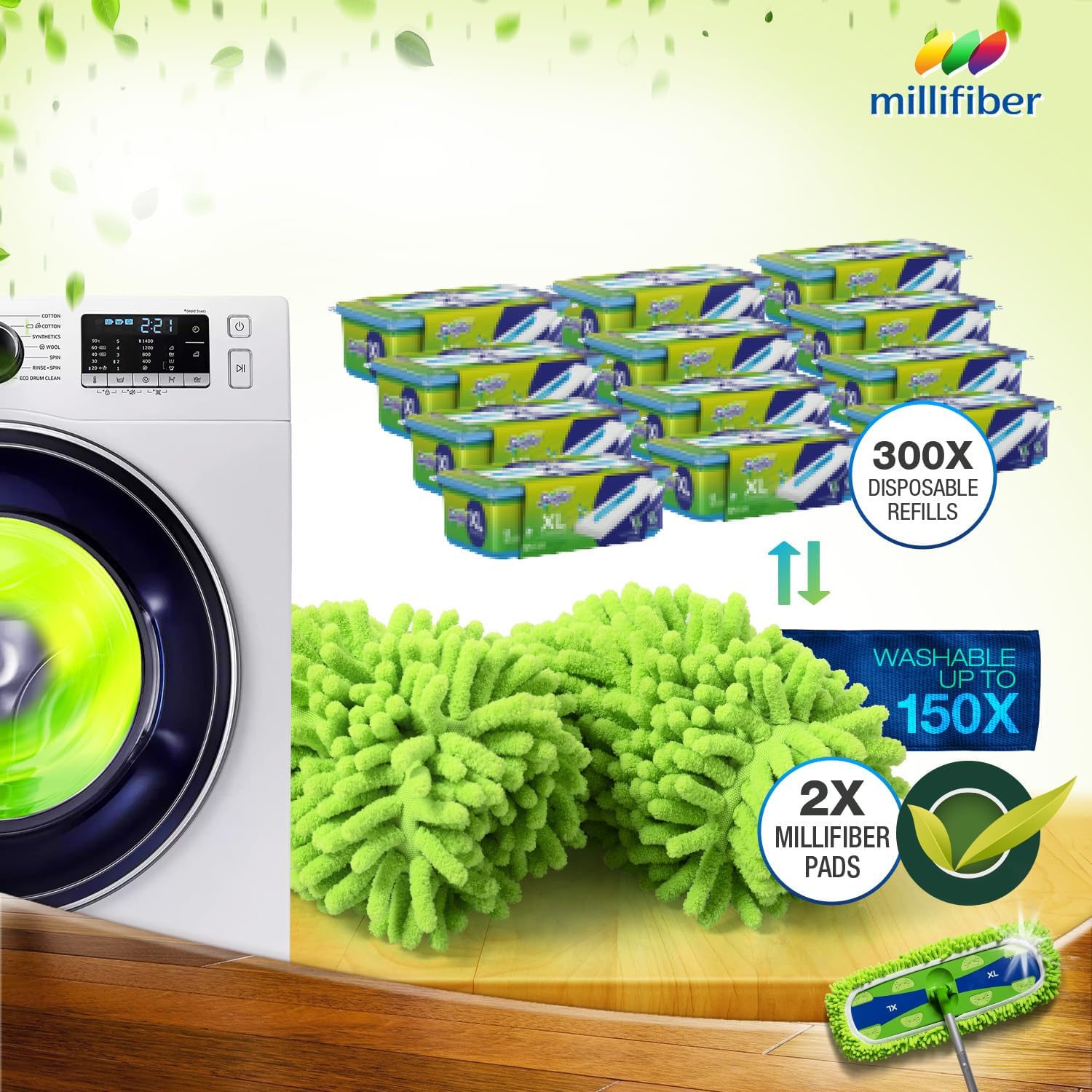 Millifiber X-Large Dust Mop Refill 6 Pack - Pet Friendly