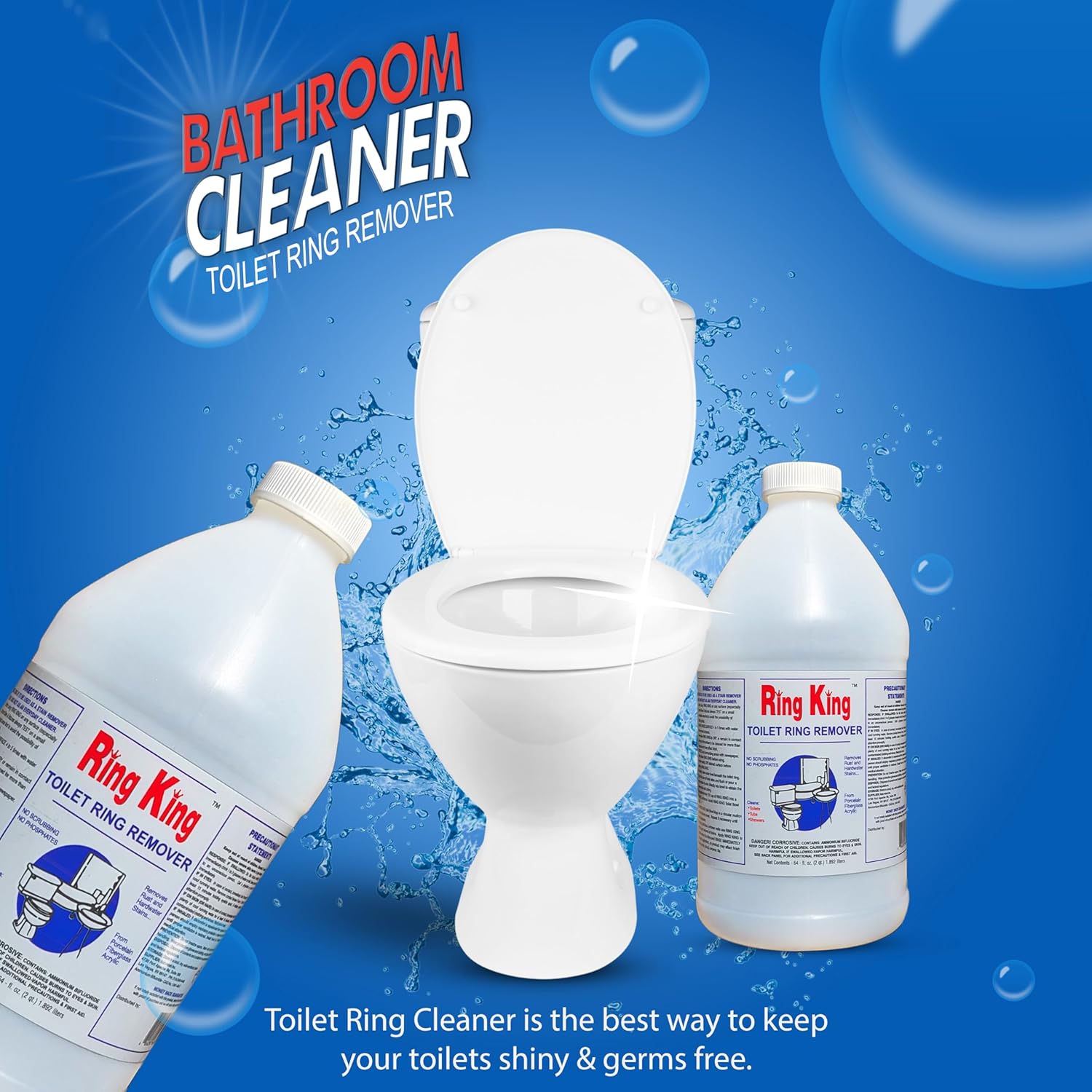 Ring King Toilet Bowl Cleaner Liquid 64oz Pack Of 6