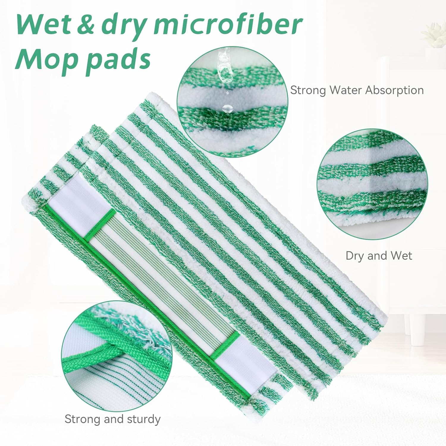 GreeSuit 6 Pack Mop Pad Refills for Libman Wet Dry Mop