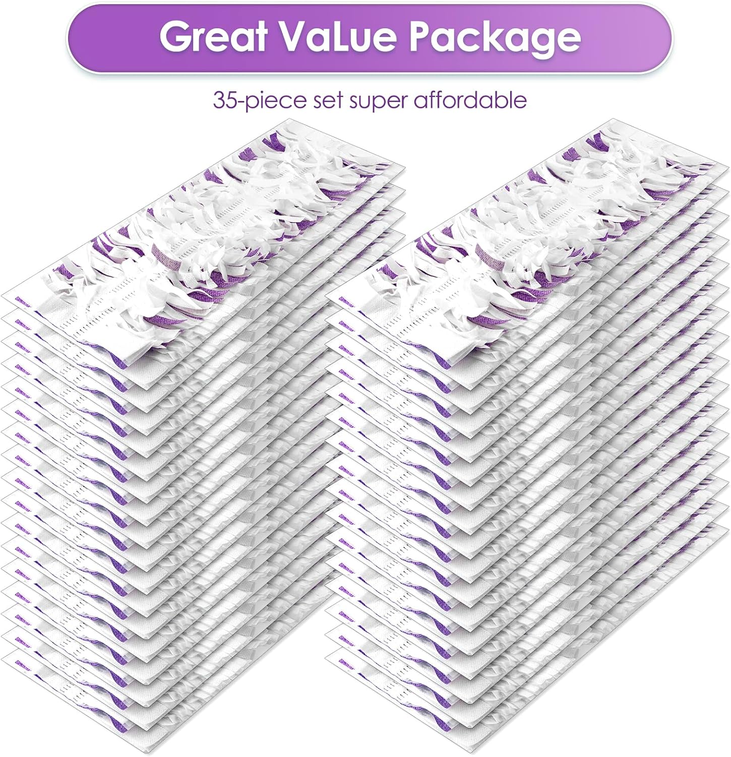35 Pack BRUVISH PowerMop Pad Refills for All Surfaces