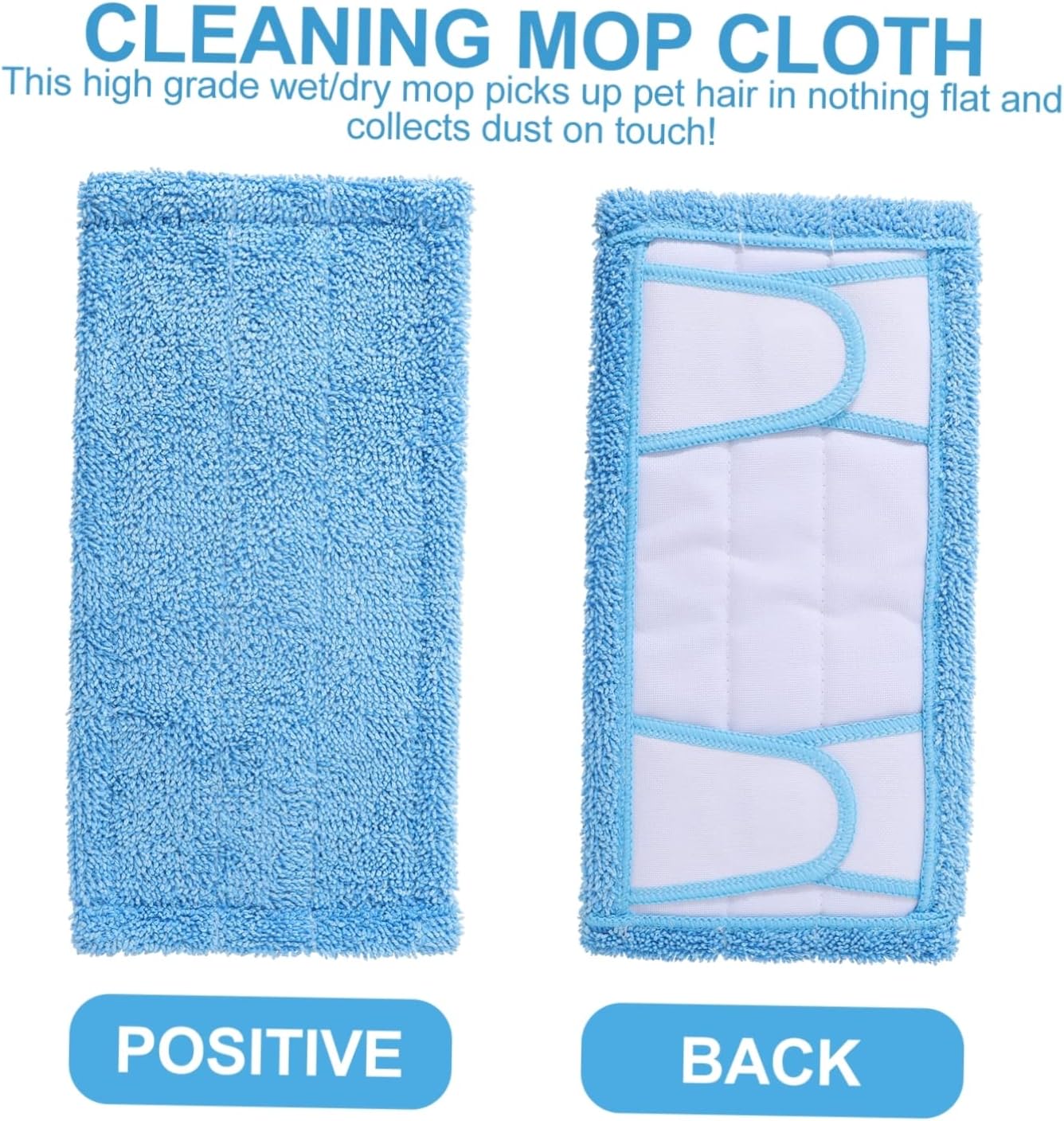 Ipetboom 2pcs Microfiber Mop Replacement Pads 1