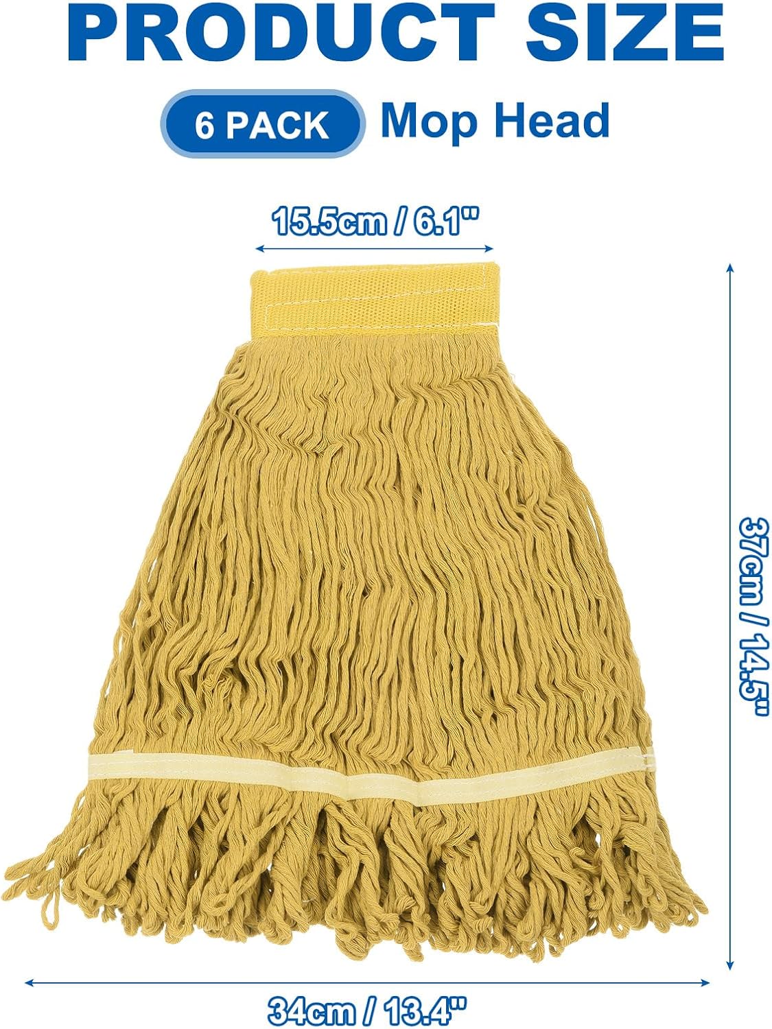 Uxcell 6Pcs Cotton String Mop Head Replacement