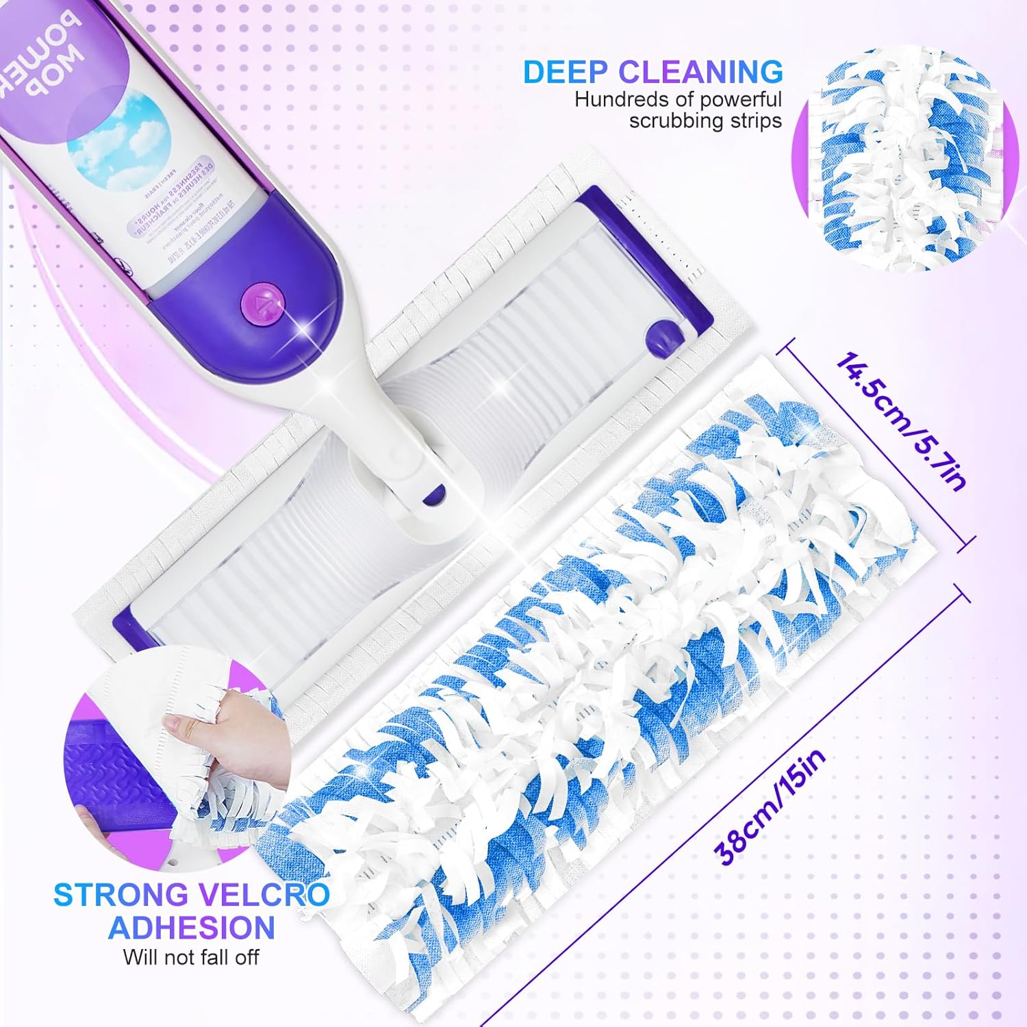 YagoDago Power Mop Refills 5-Pack for Wood Multi-Surface Cleaning