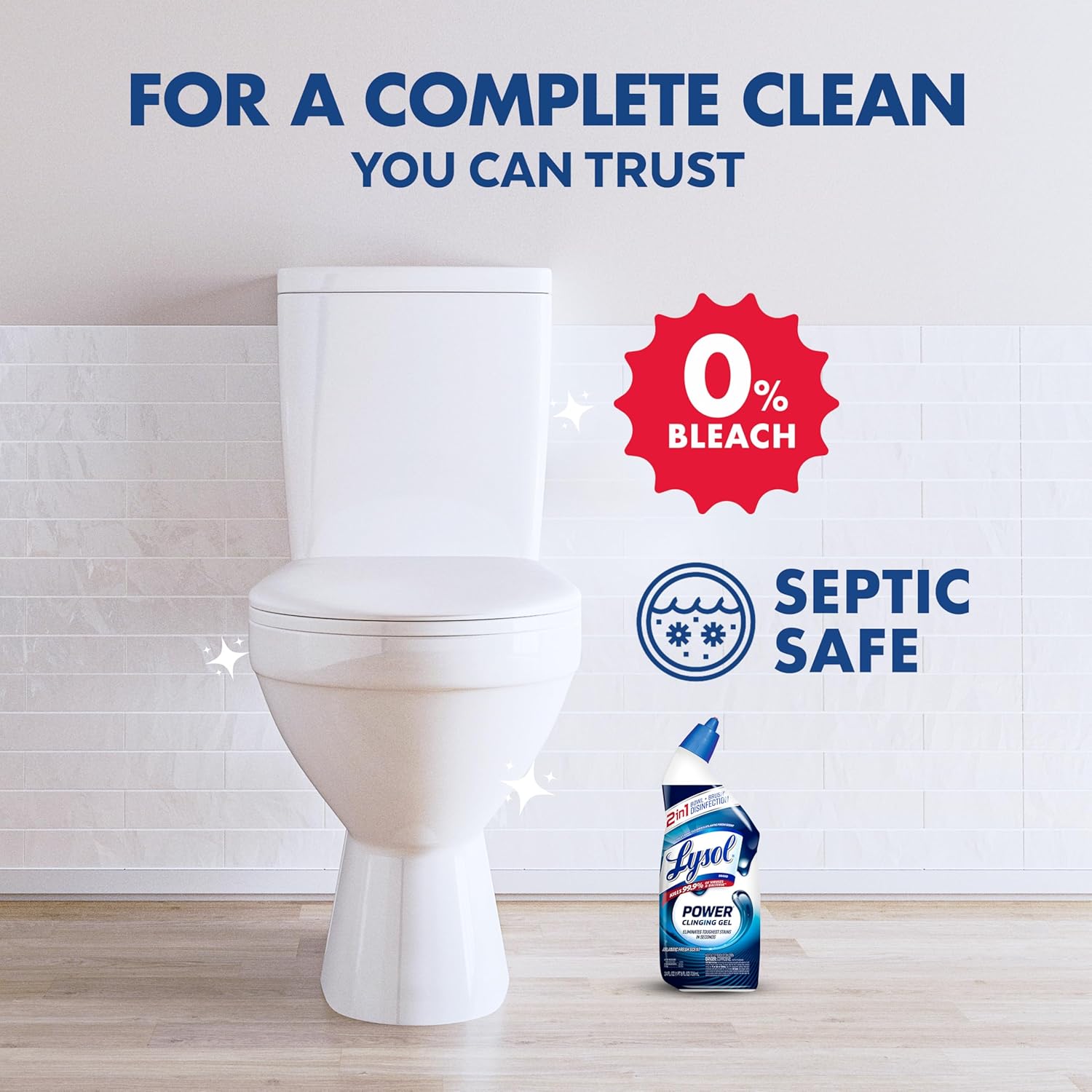 Lysol Toilet Bowl Cleaner 24 oz Clinging Gel Max Strength