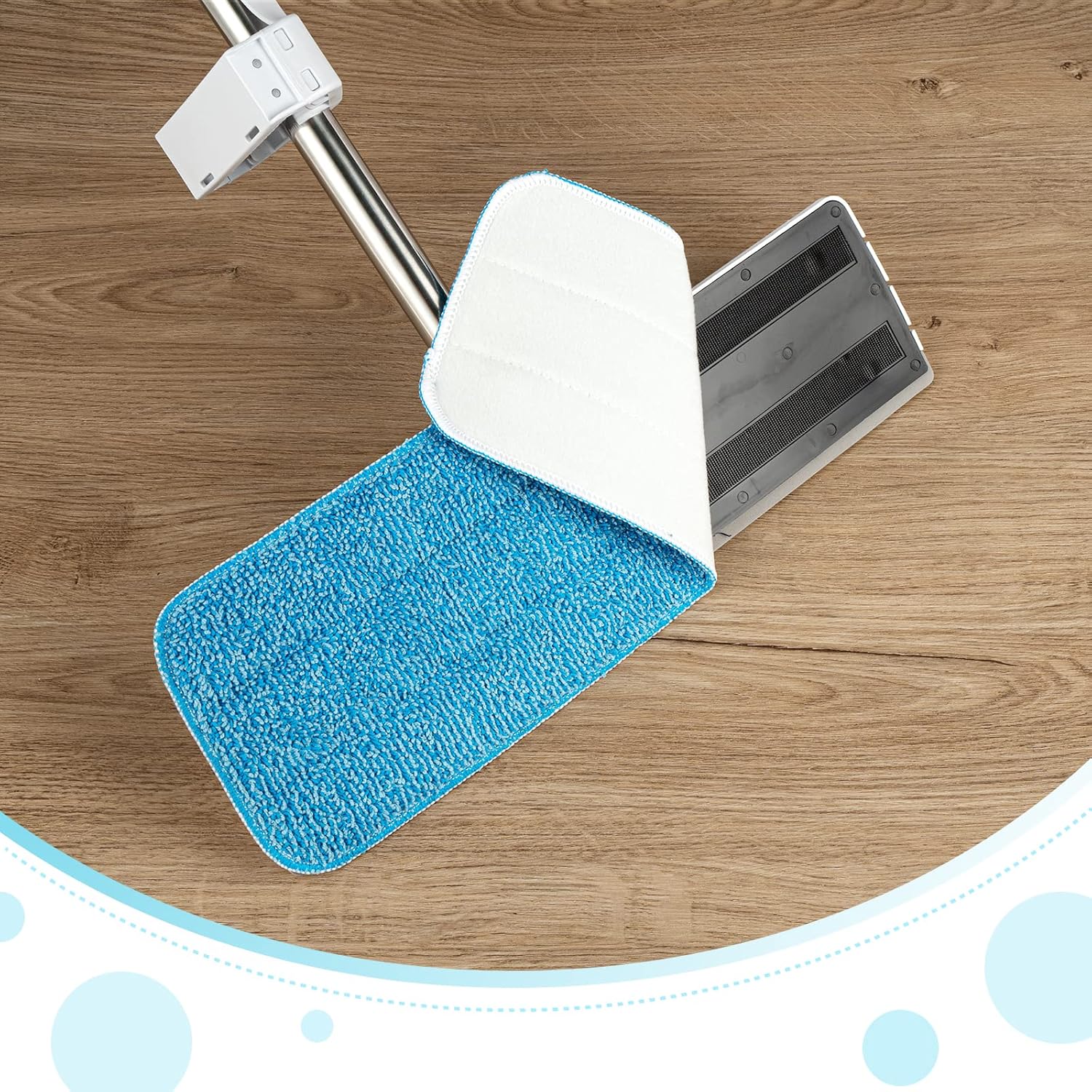 Microfiber Mop Pads 185 x 63 Inch Reusable Washable