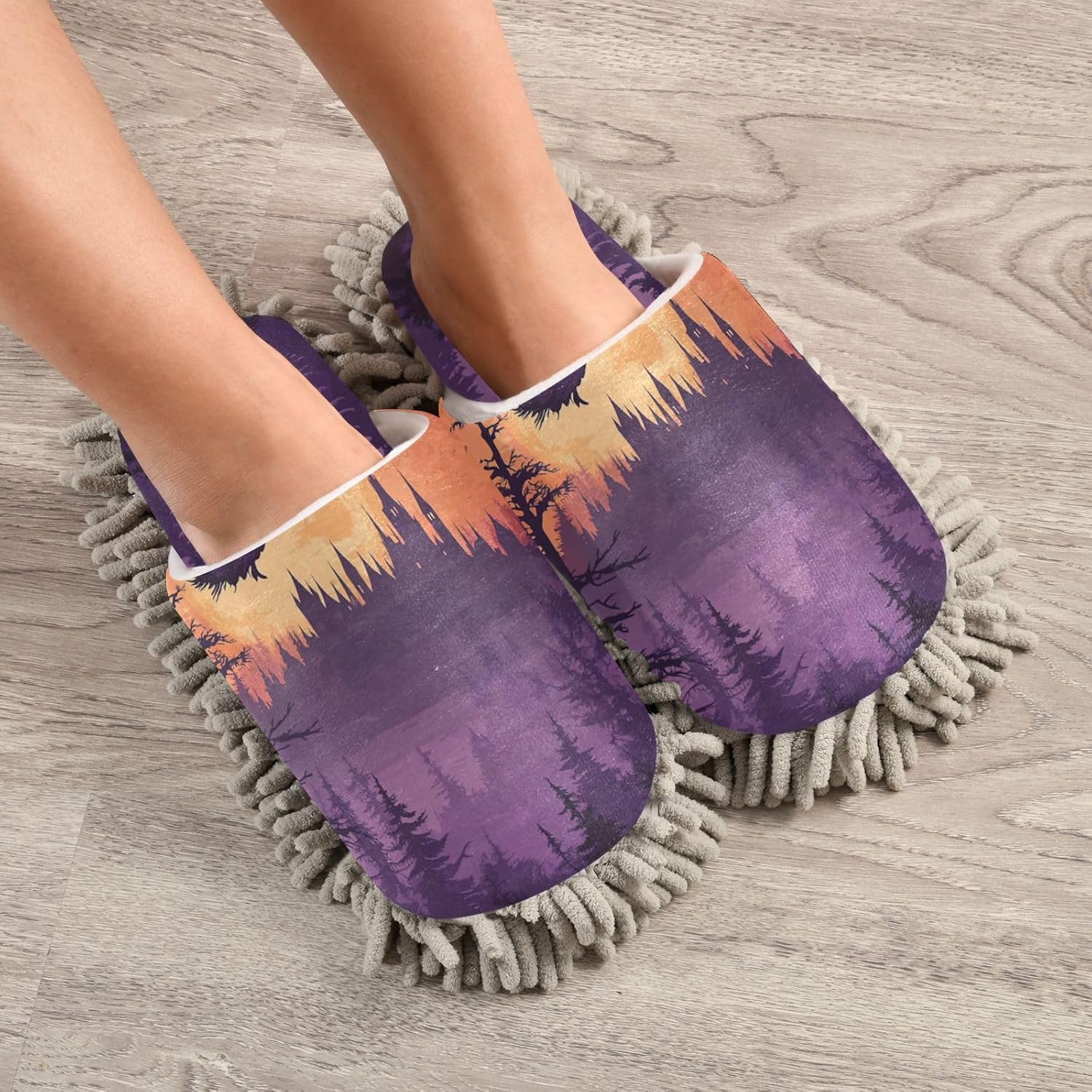 FLildon Microfiber Cleaning Slippers Halloween Witch Size L