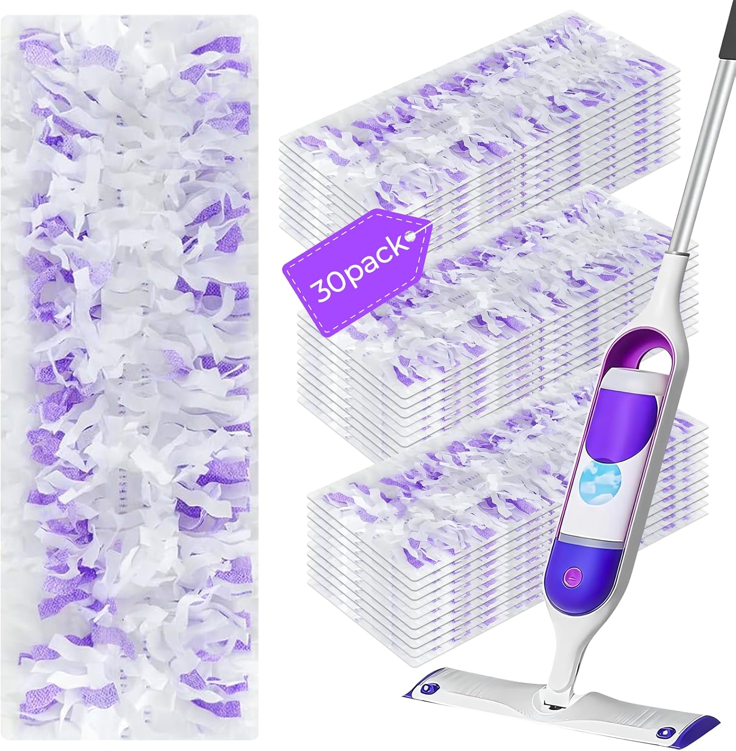 30 Pack Swiffer PowerMop Refill Pads for Multi-Surface Cleaning