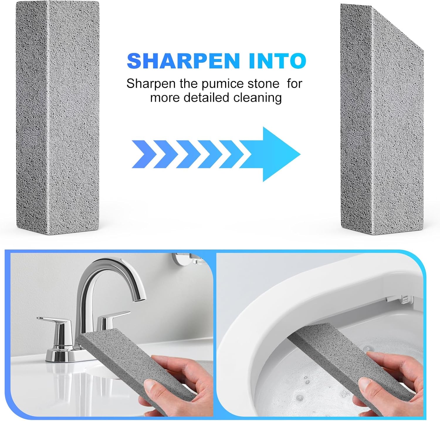 Cnigrpl Toilet Cleaner Pumice Stone 2Pack with Extra Long Handle