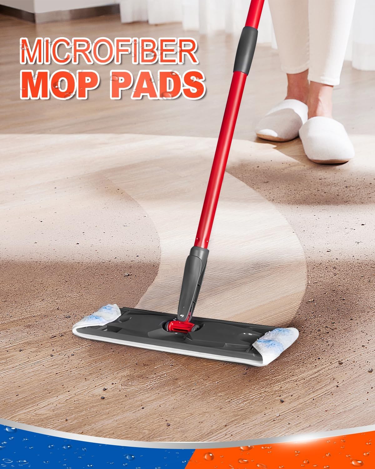 DR DAPPER H2prO Flat Mop Pad Replacement 4 Pack