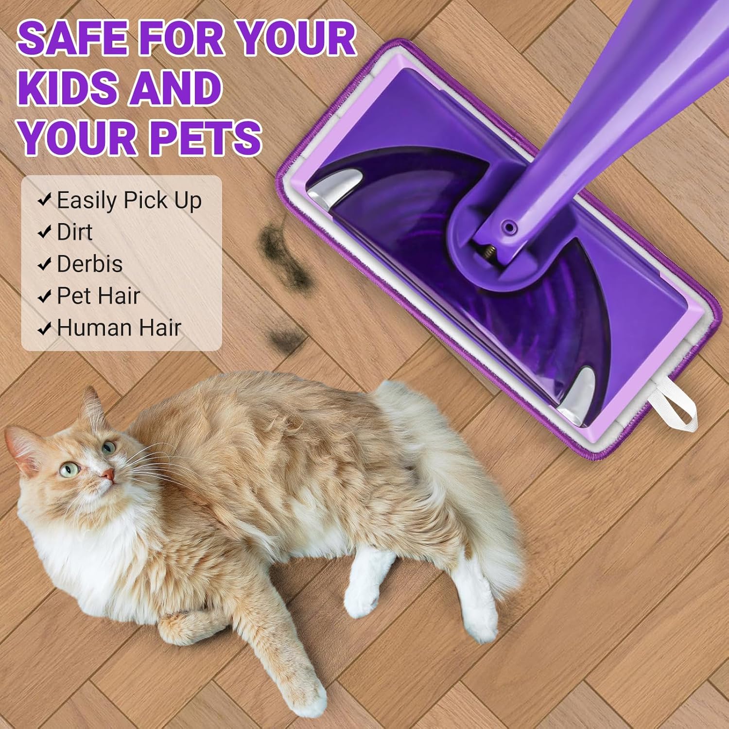 Sealuncle Microfiber Mop Pads 2-Pack Purple 1