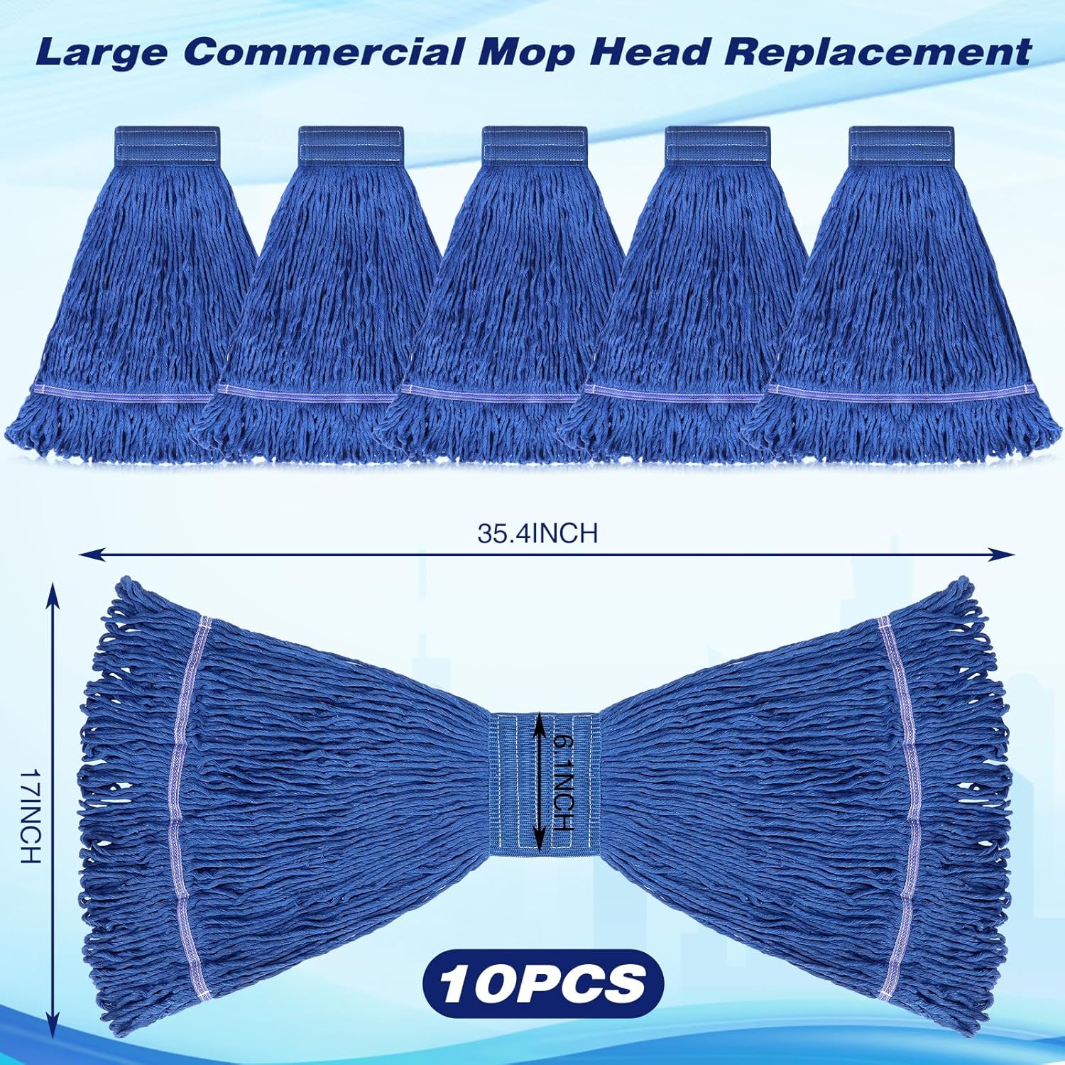 Nuogo 10 Pack 24oz Heavy Duty Mop Heads
