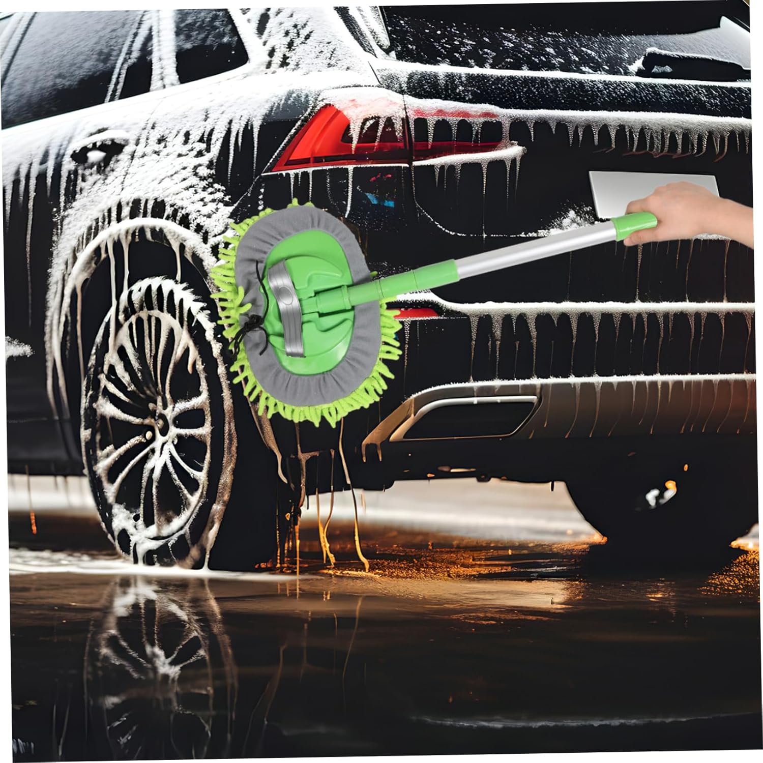 Adjustable Car Wash Mop with Retractable Handle