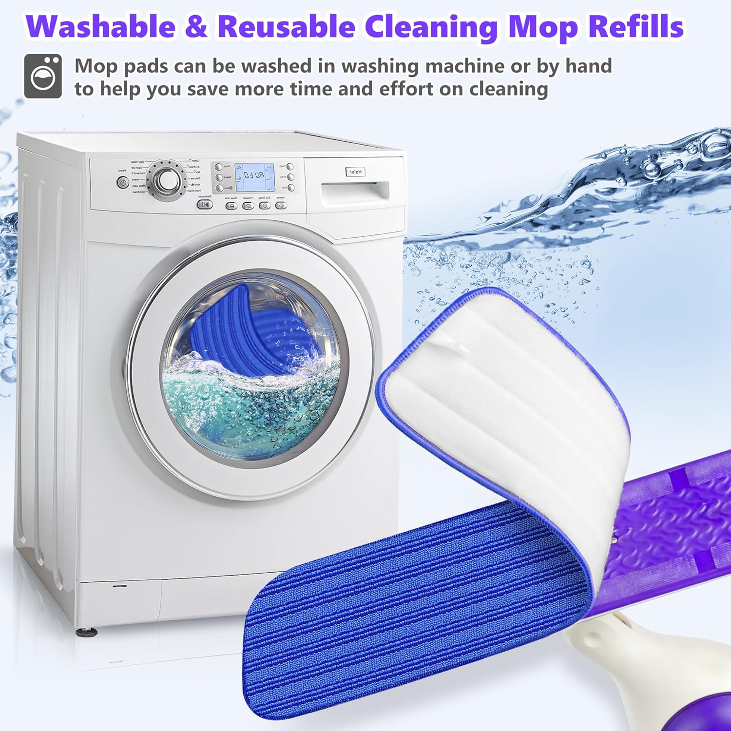 Reusable Mop Pads for Swiffer PowerMop 5 Pack
