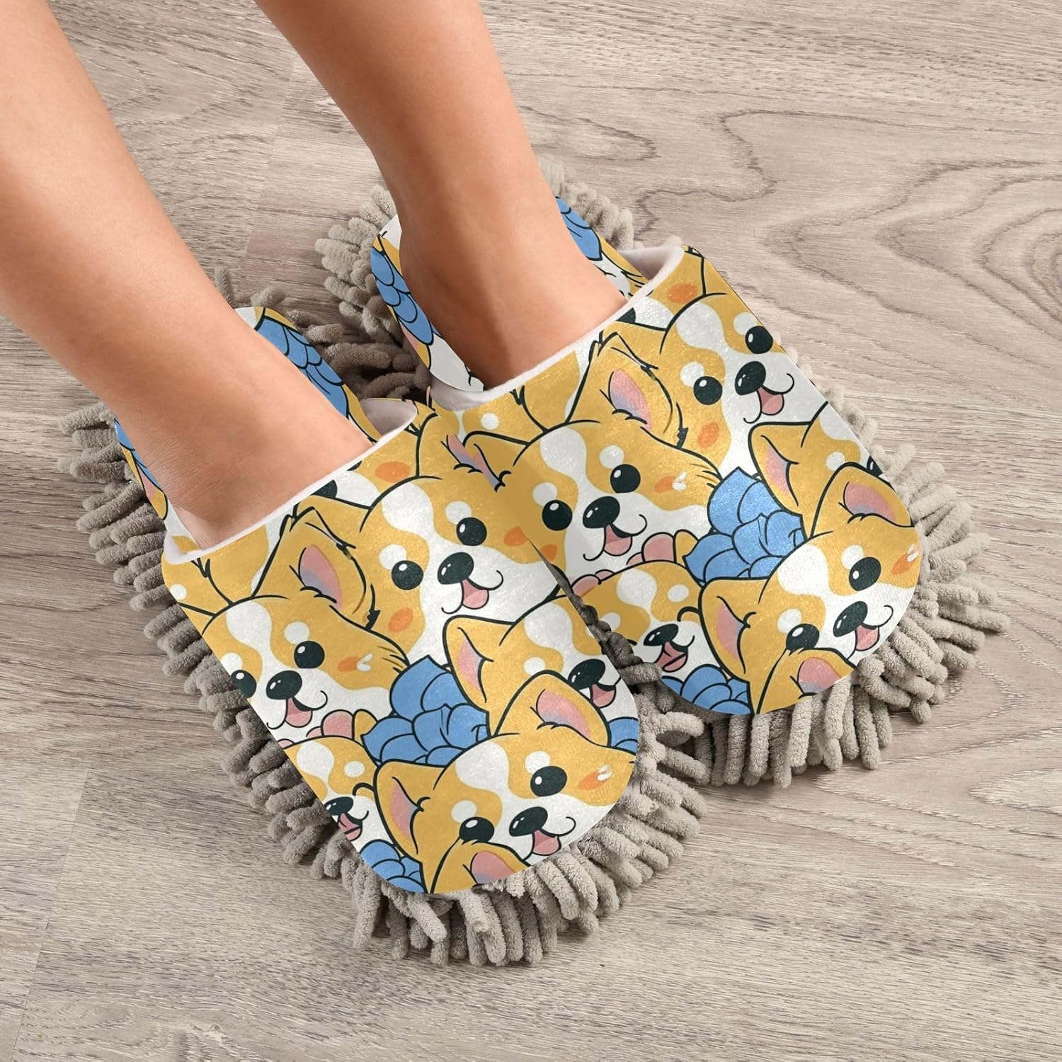 Zhirexin Microfiber Mop Slippers for House Cleaning 1