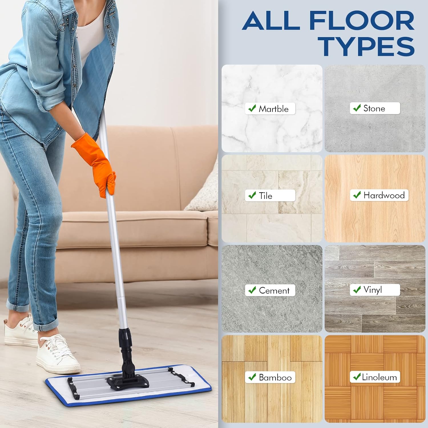 L Luke Supply Matthew 18 Microfiber Mop Pads 3 Pack