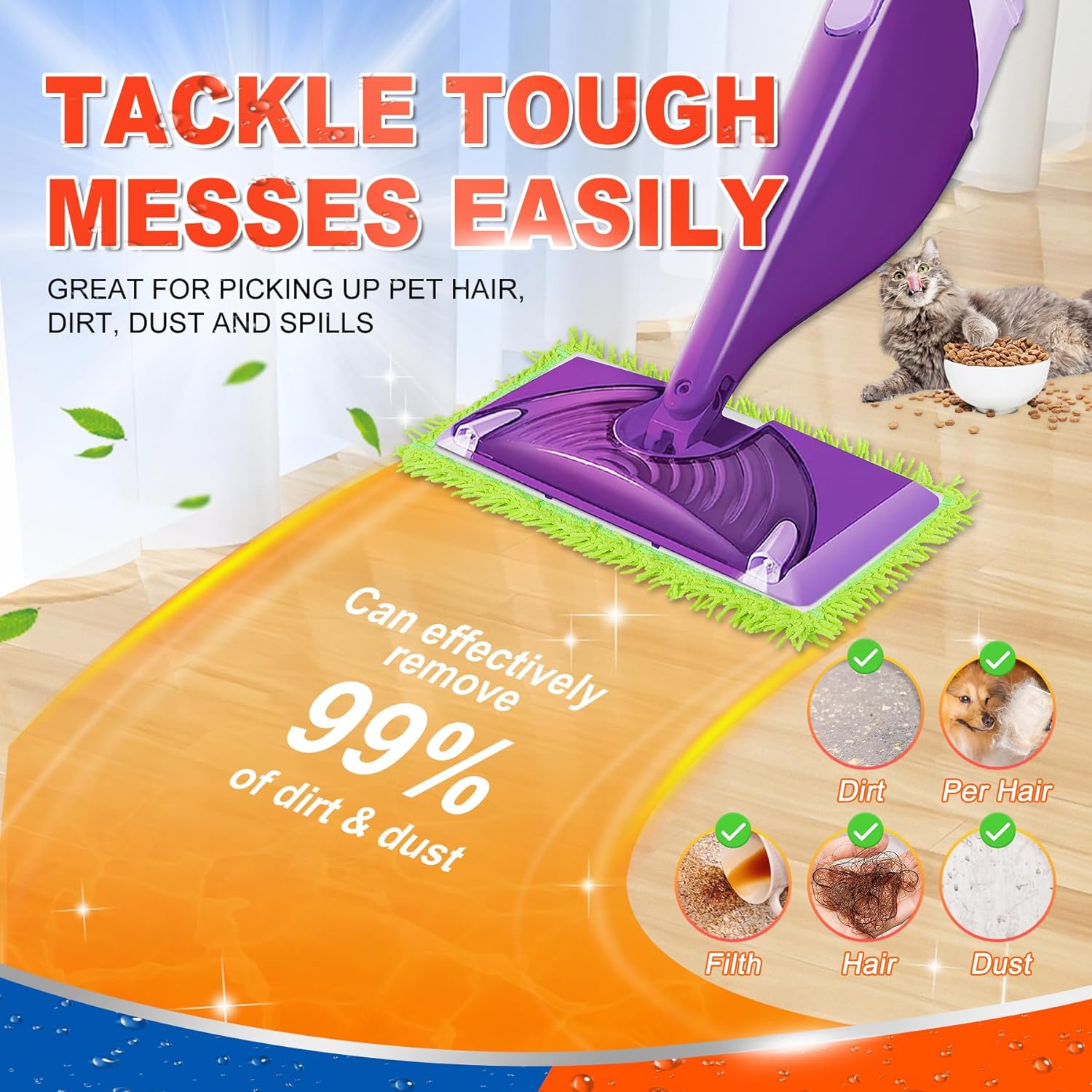 DR DAPPER 6 Pack Reusable Mop Pads for Swiffer Wet Jet