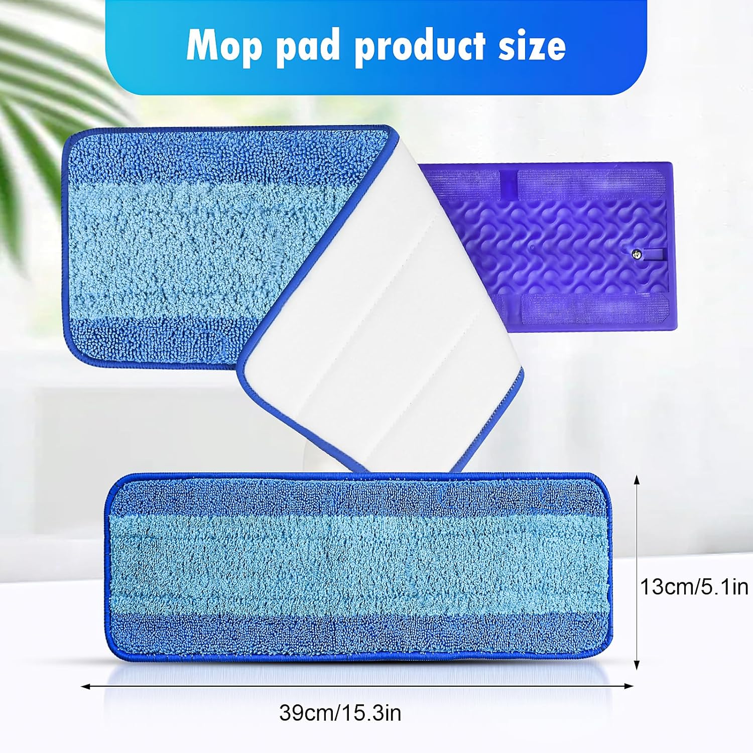 4 Pack Reusable Swiffer Power Mop Pad Refills