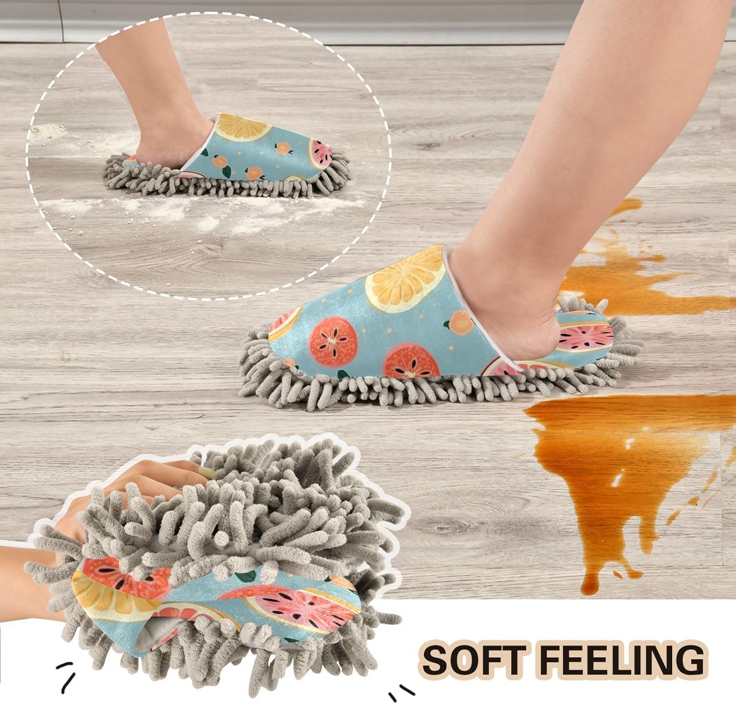 Bulletgxll Mopping Slippers with Microfiber L