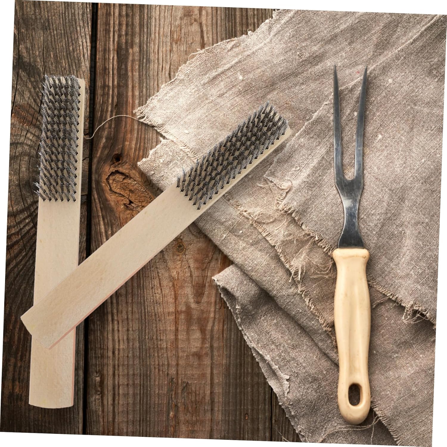 OKUMEYR 4pcs Stainless Steel Rust Removal Brush Set