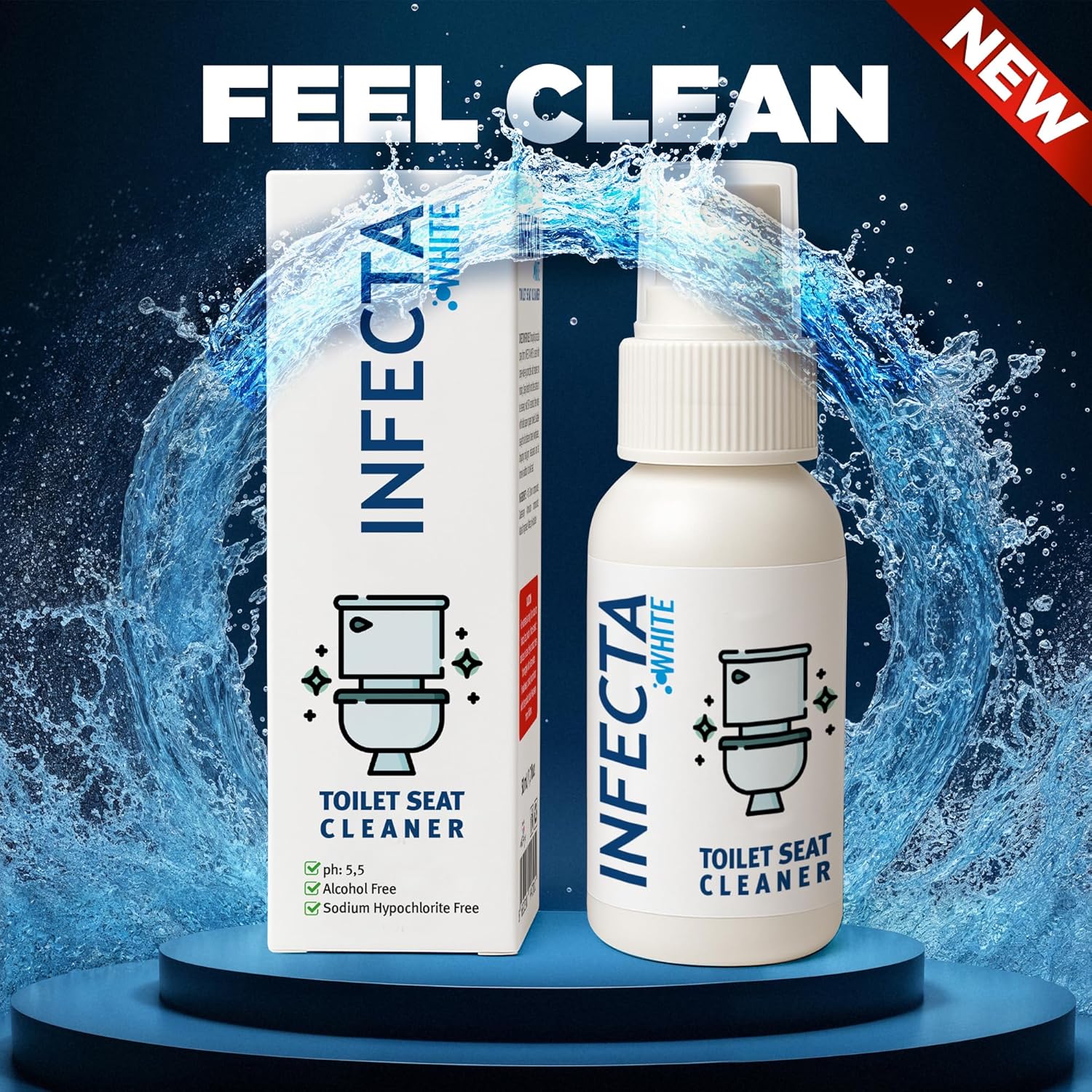 INFECTA White Toilet Cleaning Spray 50ml Travel Size
