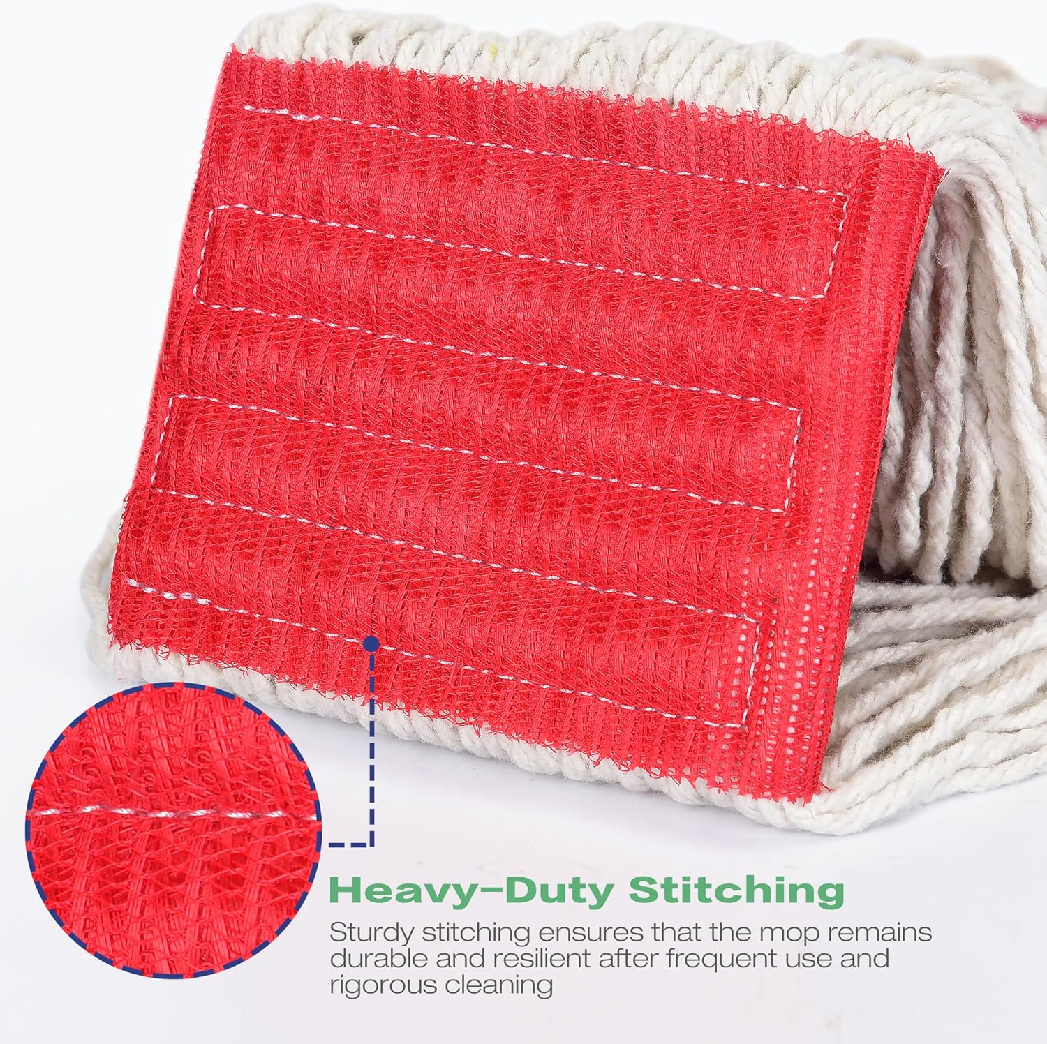 Matthew Cleaning 2Pcs Heavy Duty String Mop Heads