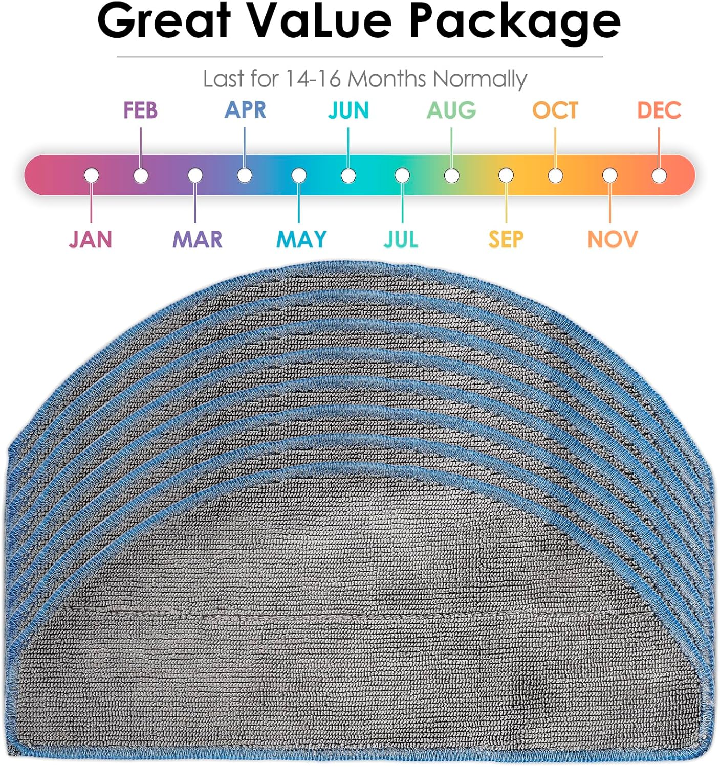 8 Pack Roomba 104 Mop Pads Compatible with Y0140 Y0110 Q0520 105 Combo