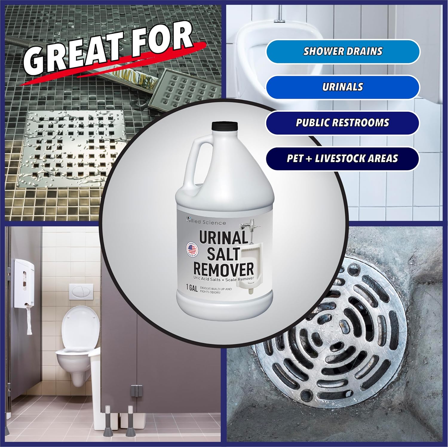 Allied Science Urinal Salt Remover 4 Gallons