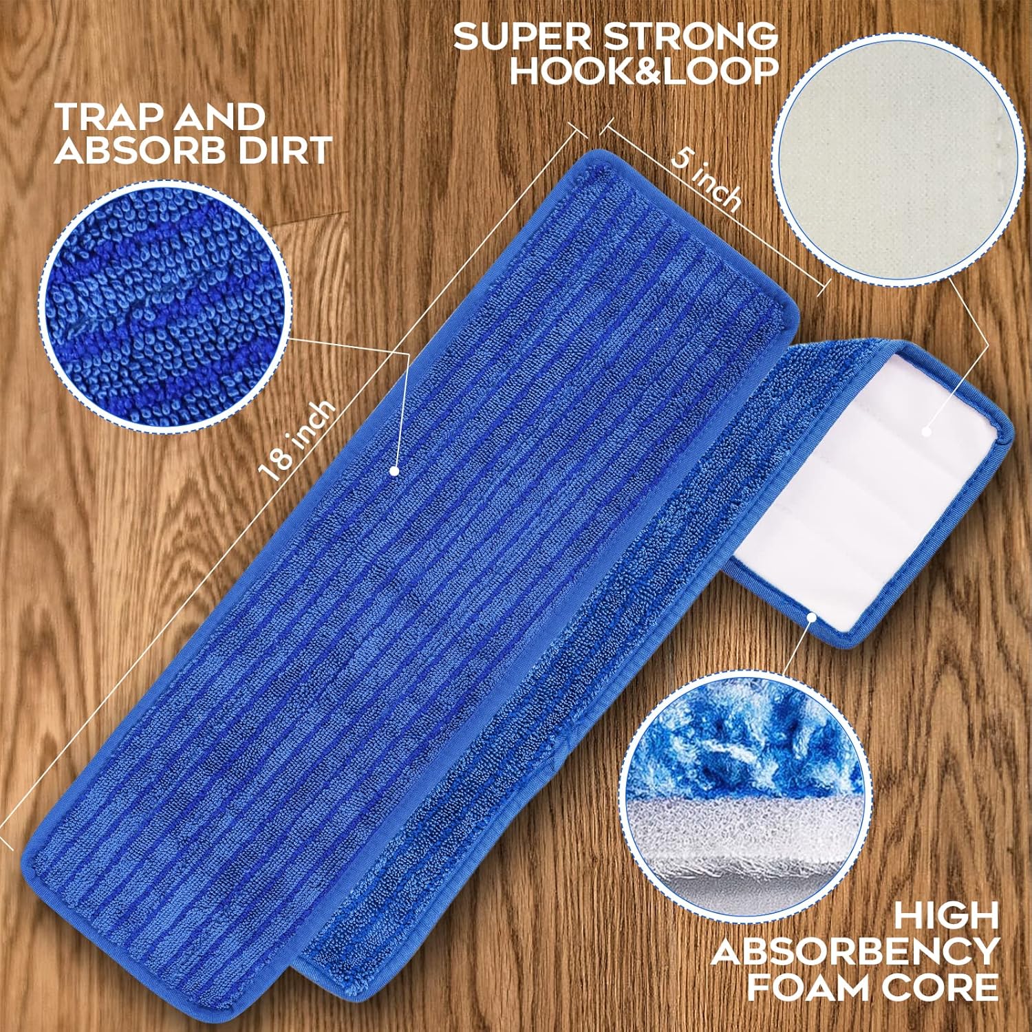 L Luke Supply Matthew 18 Microfiber Mop Pads 3 Pack