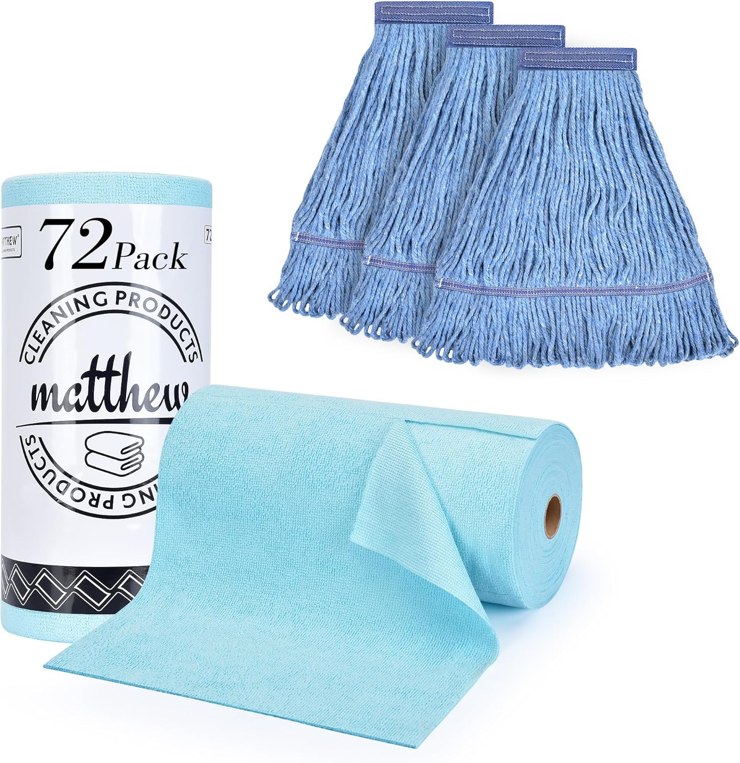 L Luke Supply Matthew Heavy Duty Mop Head 72-Pack Replacement