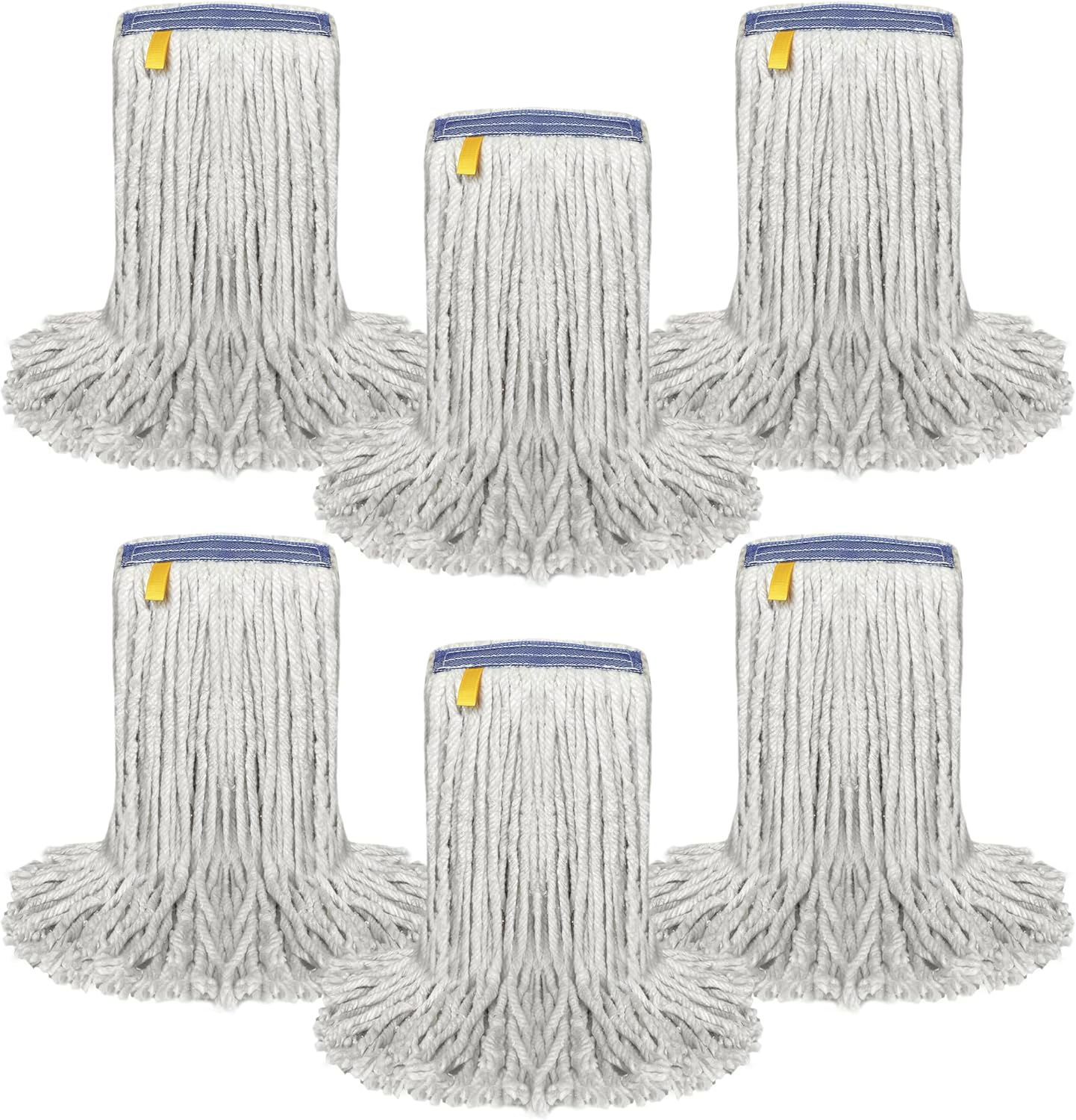 KLEEN HANDLER 6-Pack Cut End Cotton Mop Heads