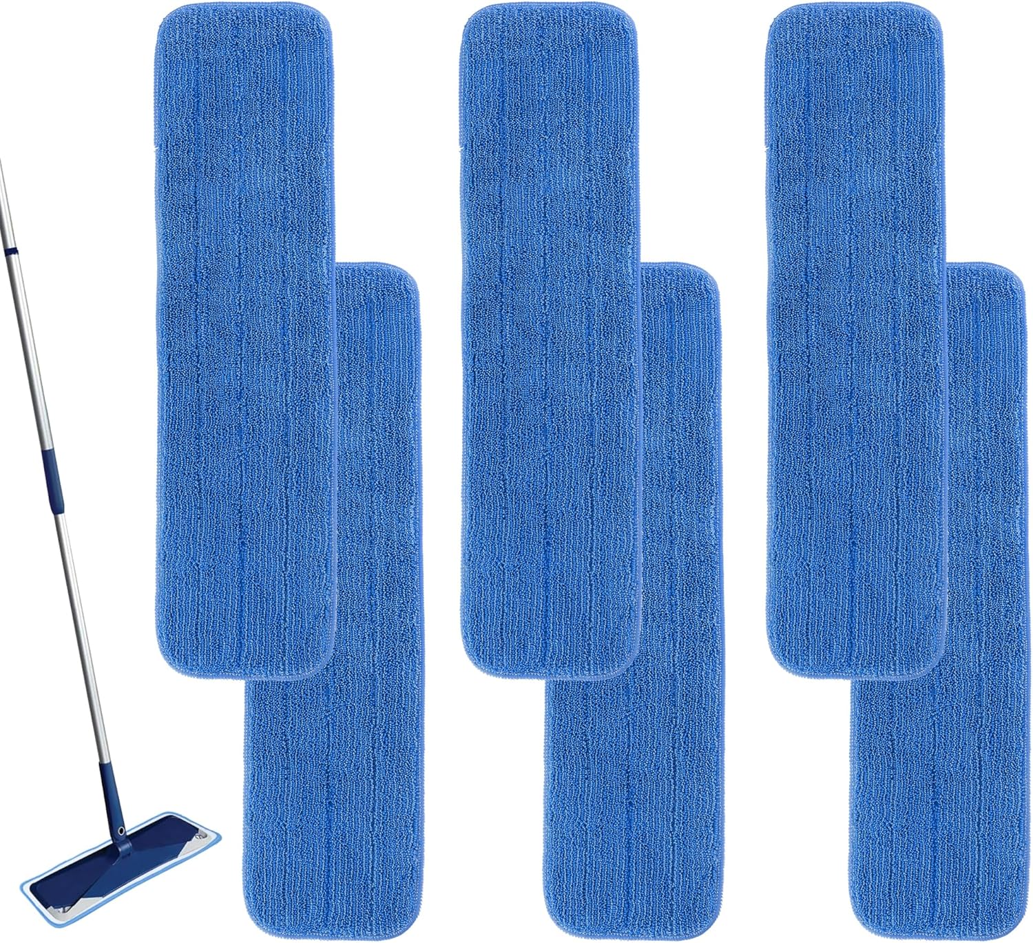 L Luke Supply Microfiber Spray Mop Pads 6 Pack Blue